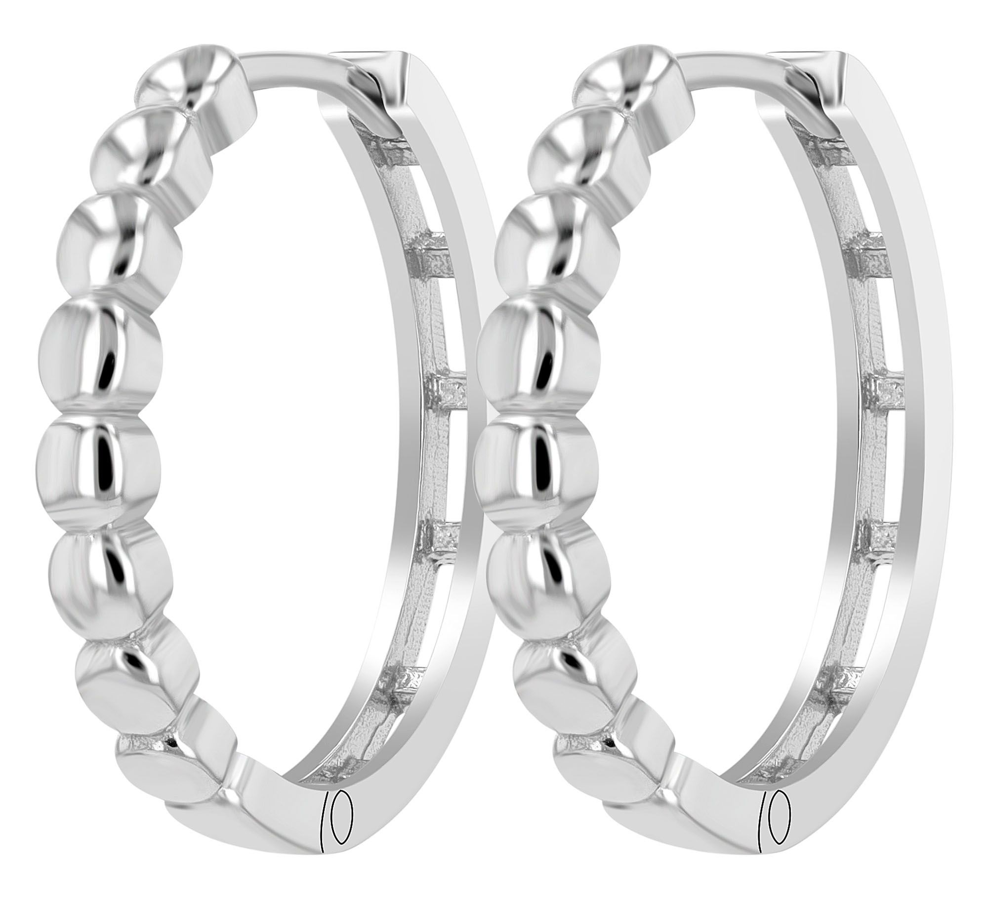 Klappcreolen ADELIA´S "Damen Ohrringe – Klappcreole aus 925 Silber", Damen, Gr. Damen, Silber 925 (Sterlingsilber), silber, Ohrringe Klappcreolen, Perfekt als Geschenk zum Muttertag 2