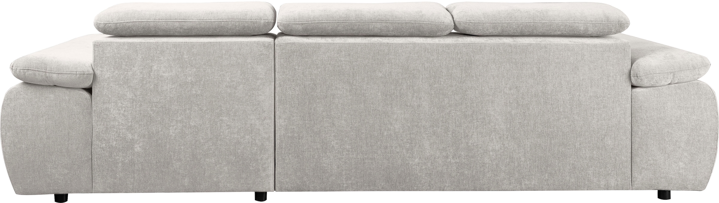 WERK2 Ecksofa »Cosmo inkl. Bett & Bettkasten & Kopfteilverstellung, bequem« Chenille, L-Form, XXL, Schlaffunktion, Bettkasten