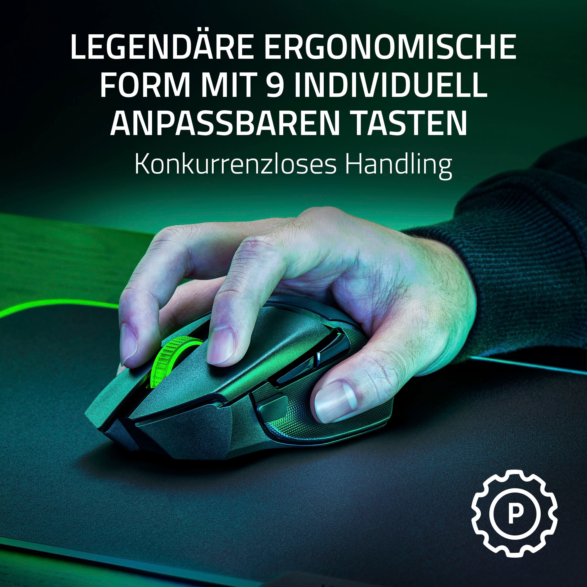 RAZER Gaming-Maus »Basilisk V3 X HyperSpeed«, USB-Bluetooth