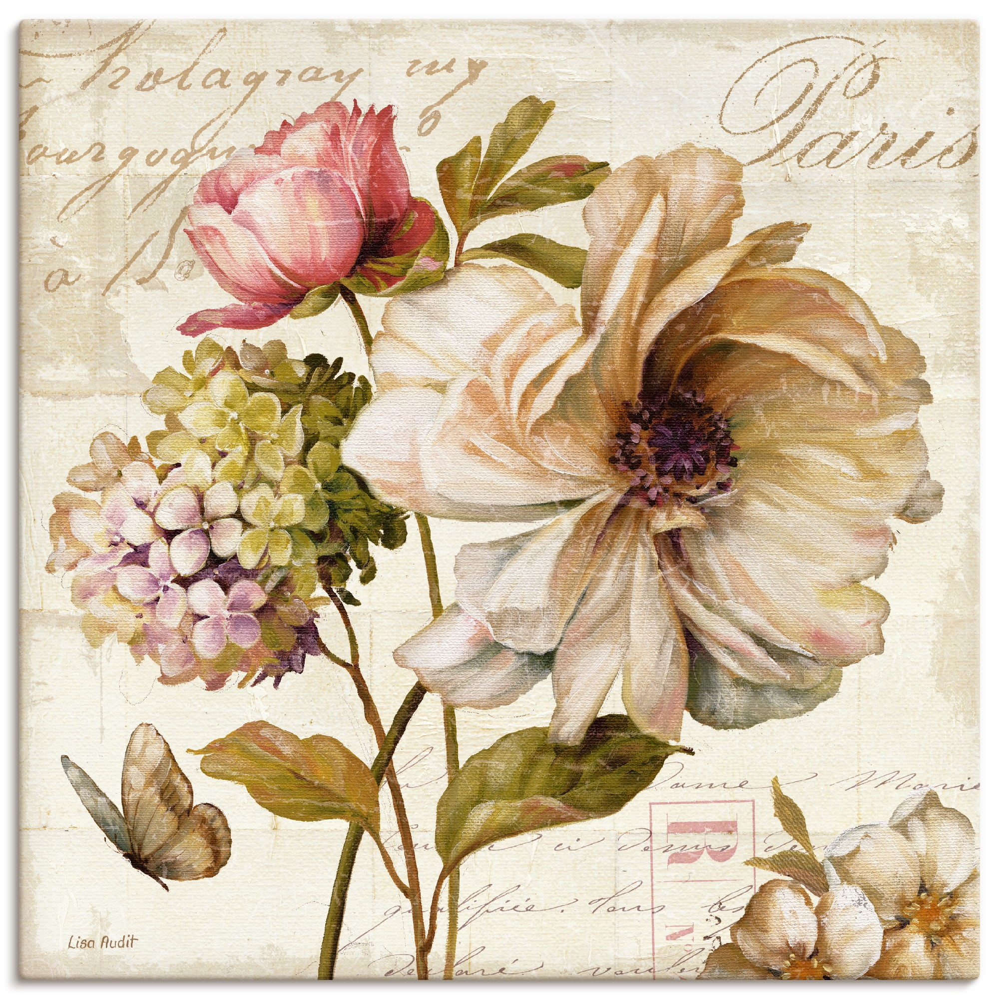 Artland Wandbild »Blumen II«, Blumen, (1 St.), als Leinwandbild,  Wandaufkleber oder Poster in versch. Größen bestellen | BAUR