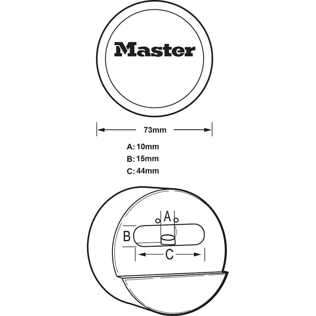 Master Lock Vorhängeschloss »736EURD«, (736EURD)