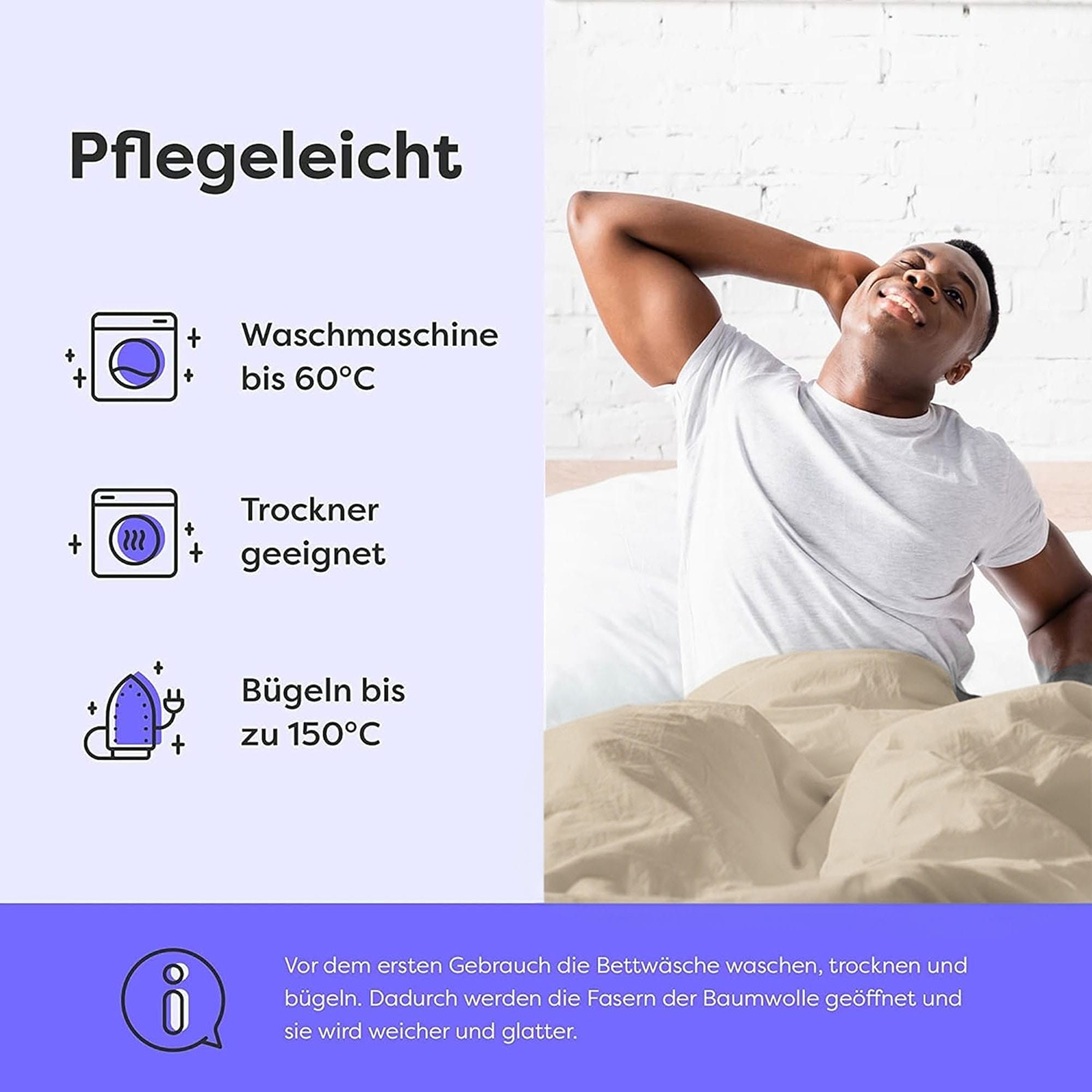 Wolkenfeld Kissenbezug »Renforcé Kissenbezug Baumwolle - Natürlich weiches Schlafgefühl« Größe 80x80, 40x80 und 70x90 cm; versteckter Reißverschluss