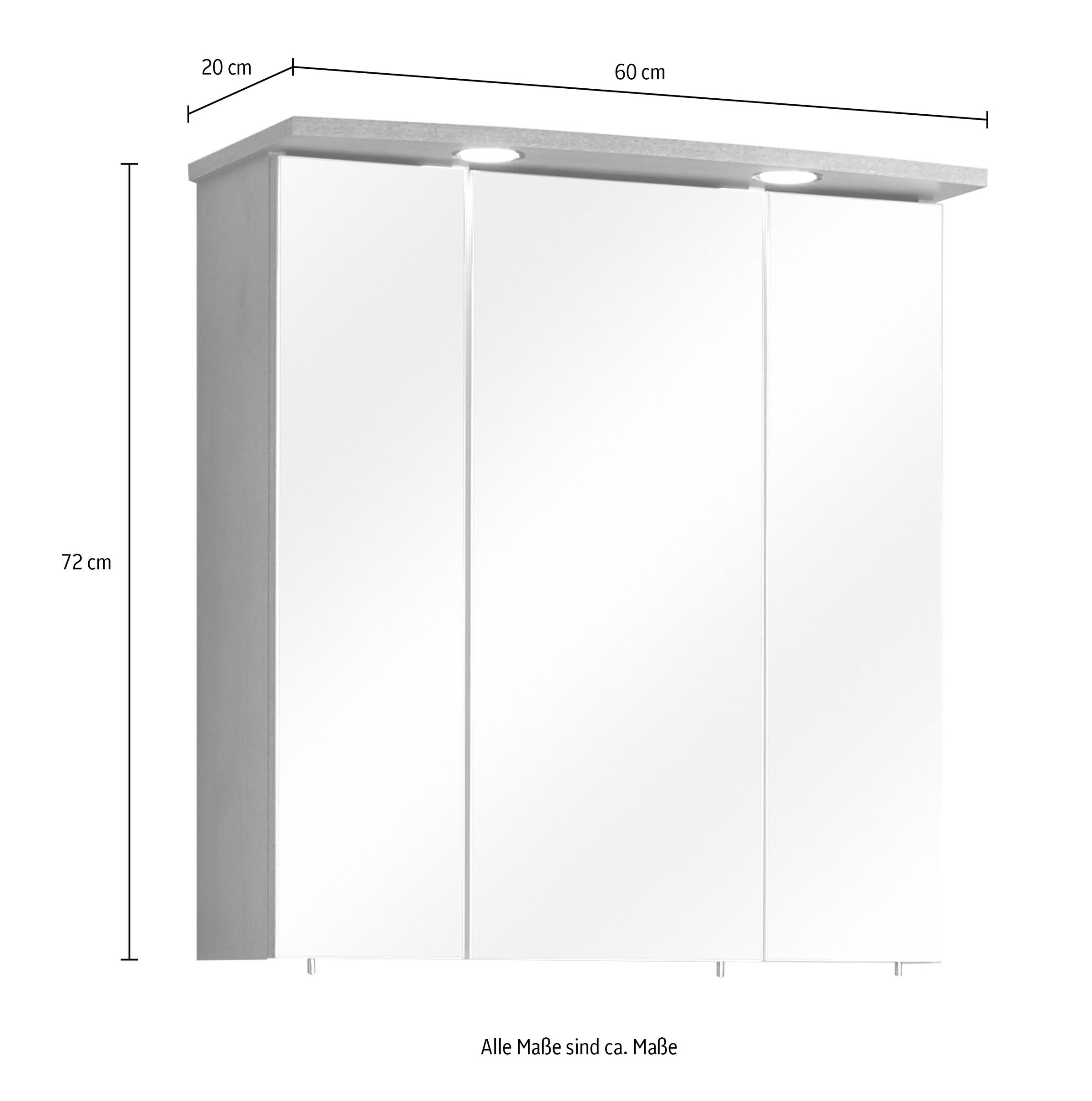 Saphir Spiegelschrank »mit 2 LED-Strahler«