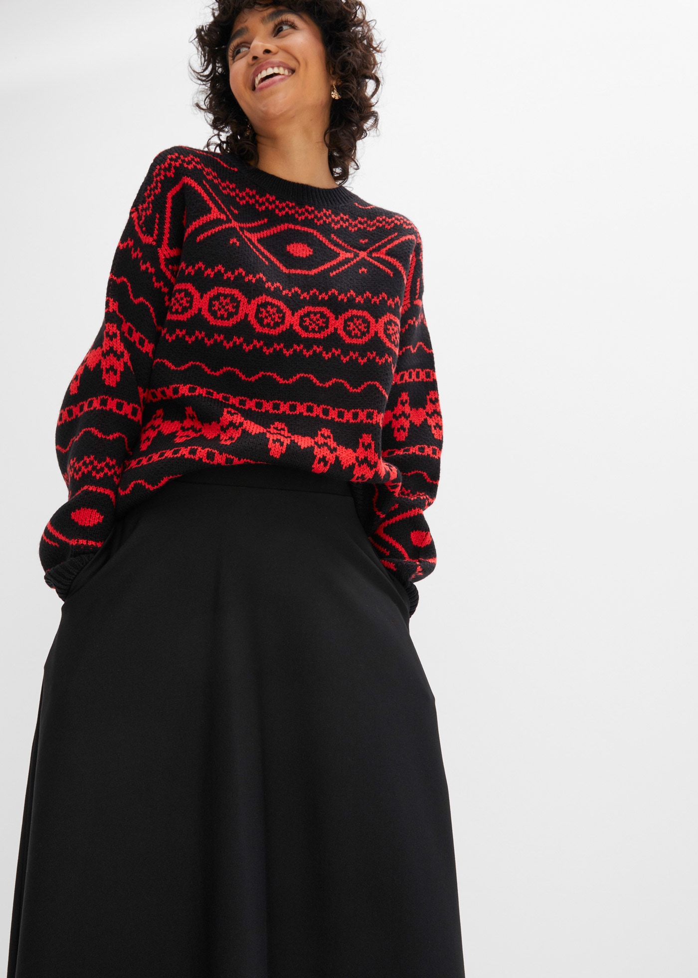 bonprix Midirock unifarben, mit Gummizug