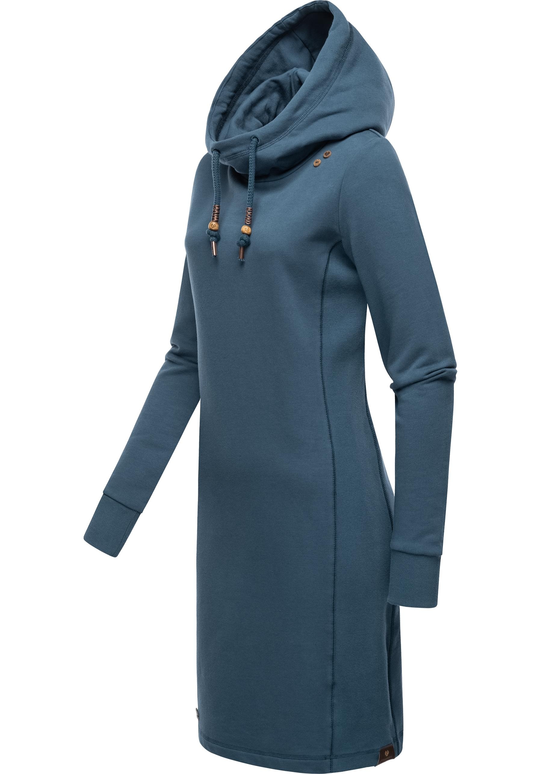 Ragwear Sweatkleid »Sabreen«, Langärmliges Baumwoll Kleid mit Kapuze für  bestellen | BAUR