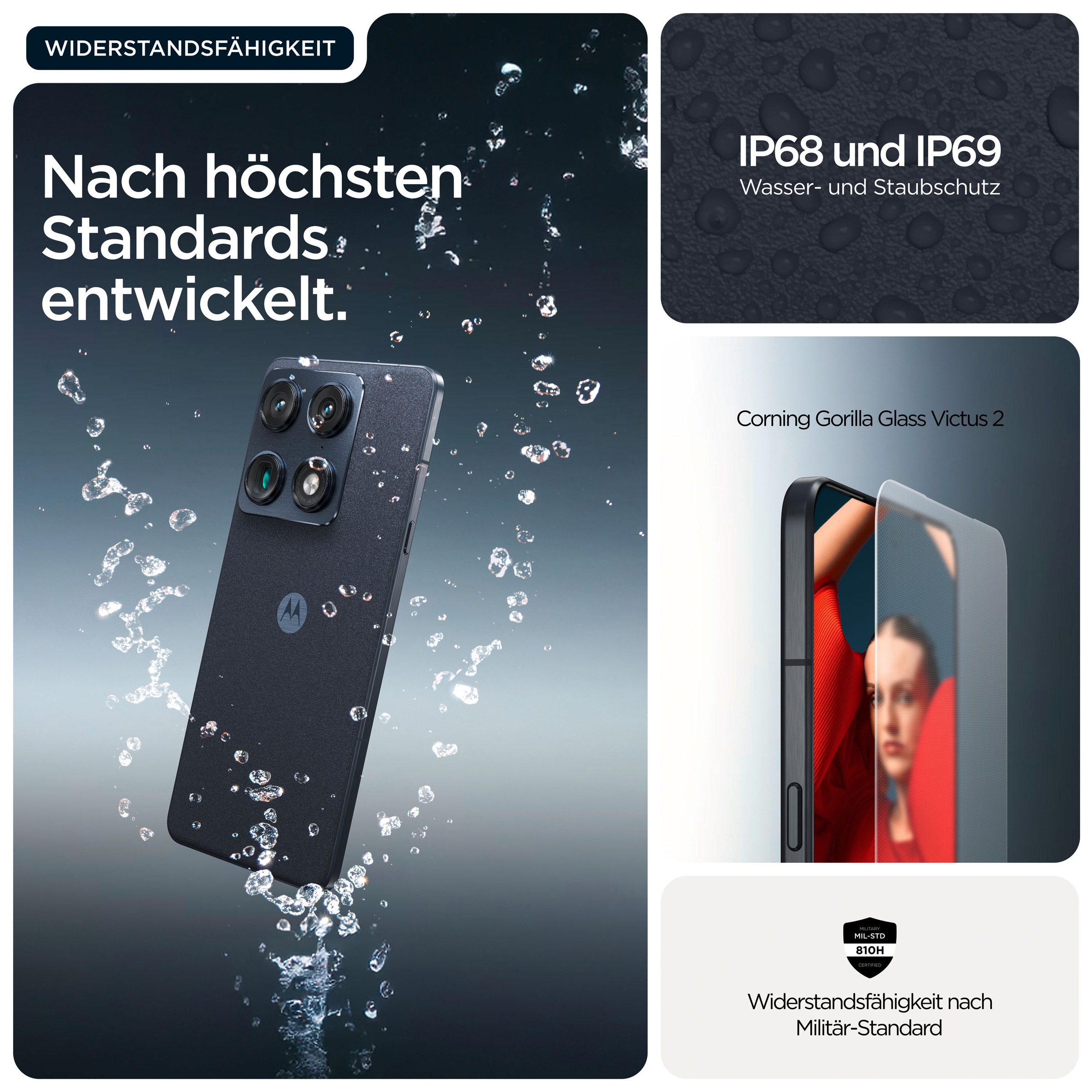 Motorola Smartphone »Signature« PANTONE® Carbon Super-HD+-Display, Corning Gorilla Glass Victus2, 90W-TurboPower