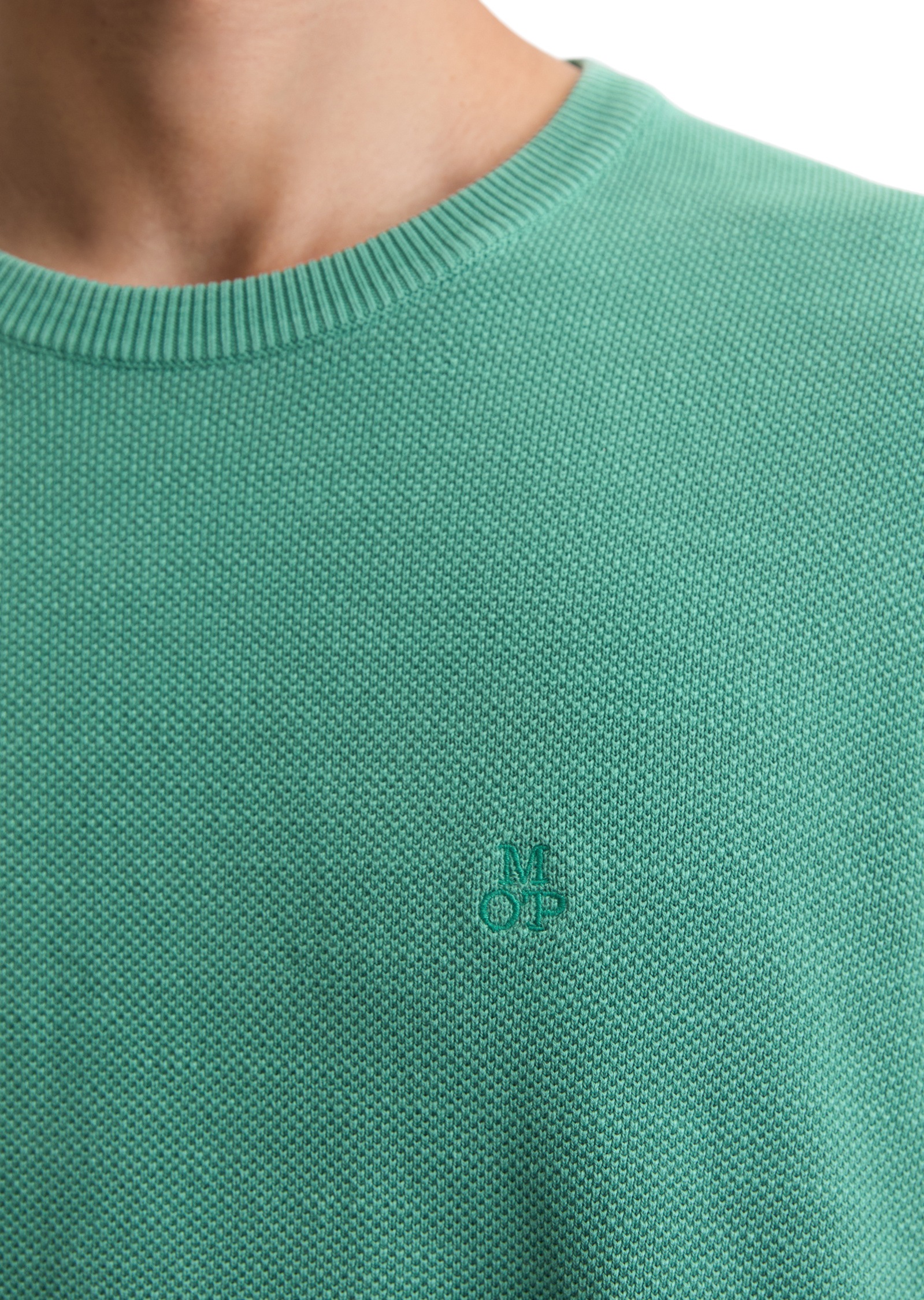 Marc O'Polo Rundhalspullover »aus Bio-Baumwoll-Piqué«