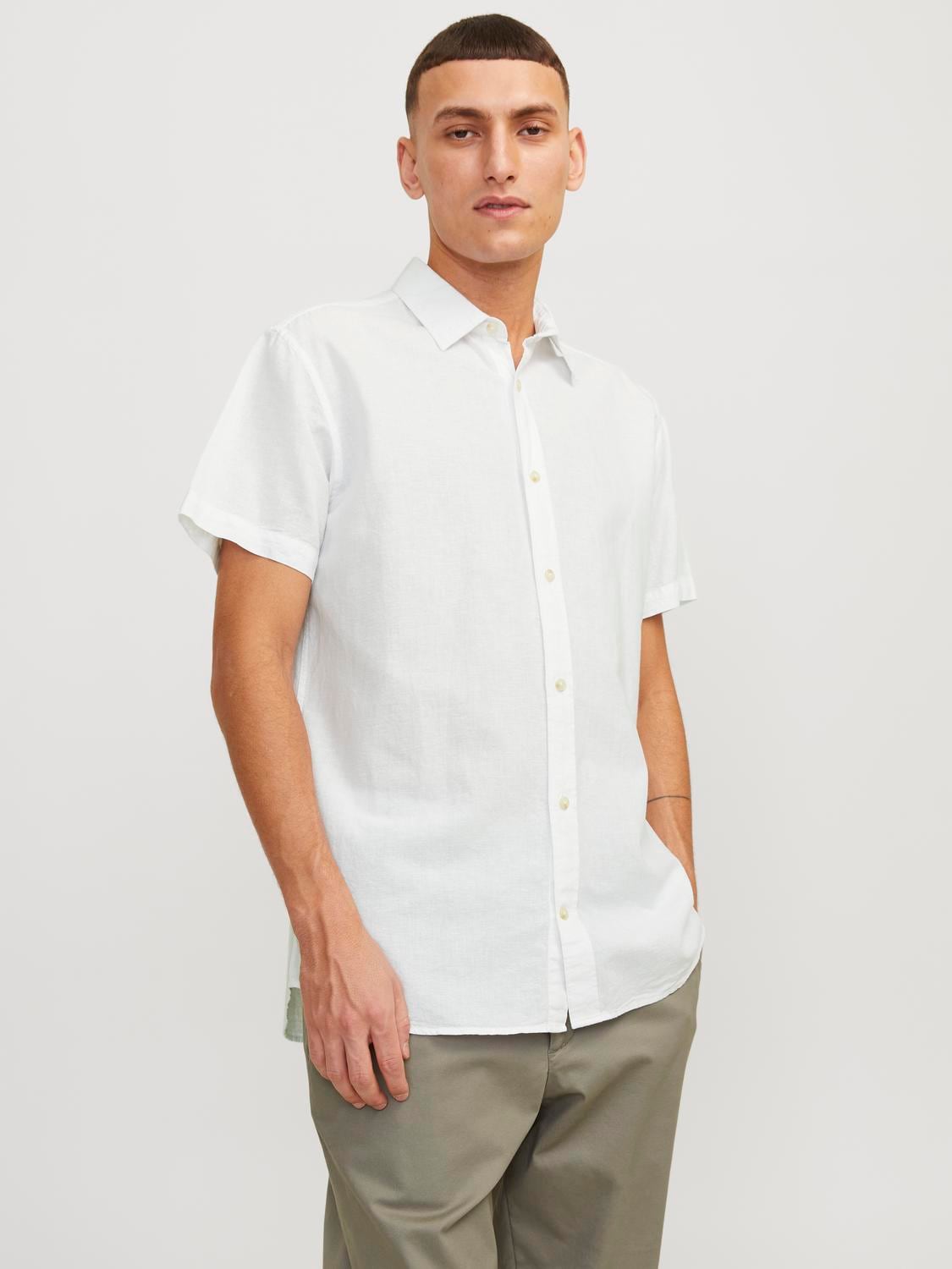 Jack & Jones Kurzarmhemd "JJESUMMER LINEN BLEND SHIRT SS SN" günstig online kaufen