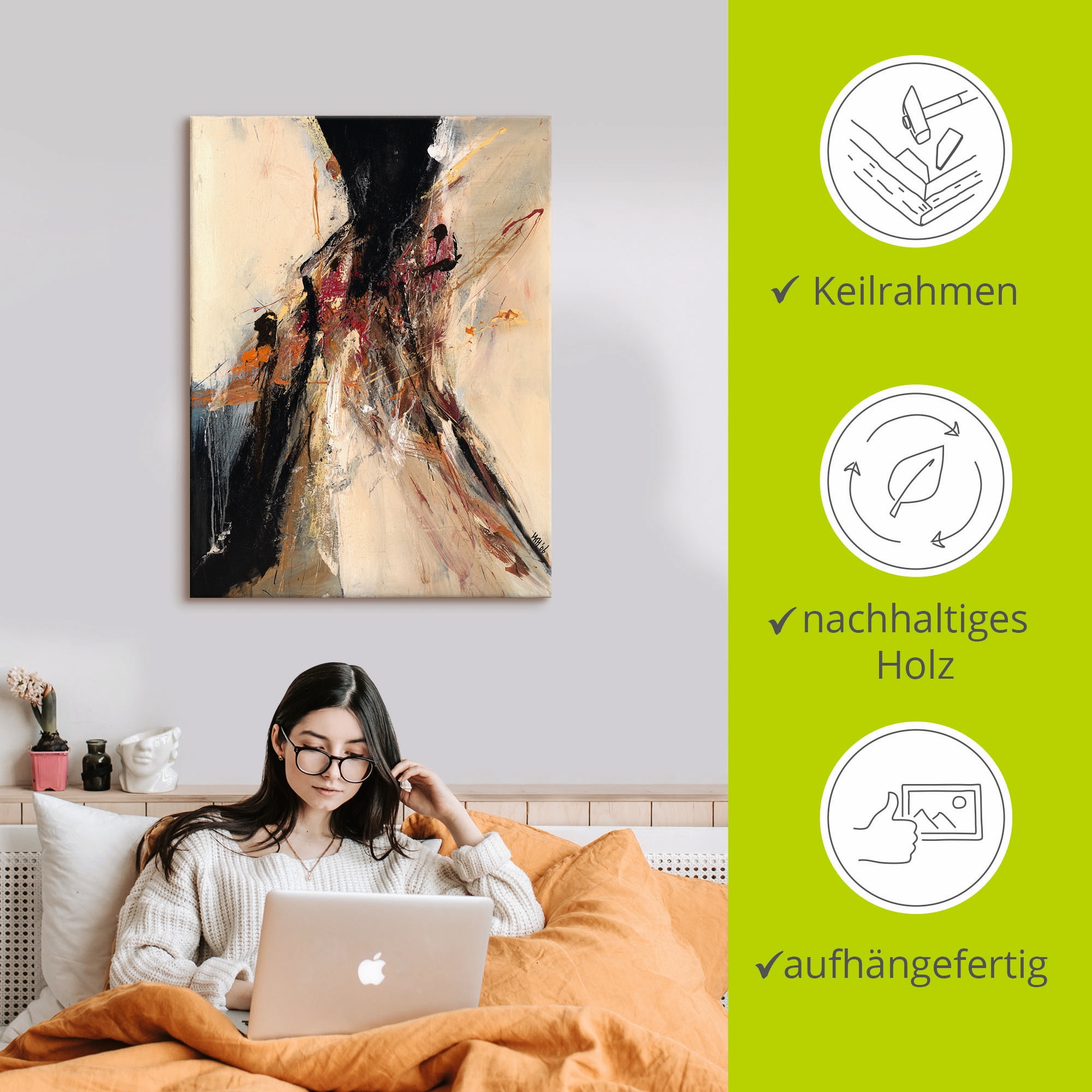 Artland Leinwandbild »Abstrakt VII« Gegenstandslos 1 Stk. tlg. als Leinwandbild, Poster in verschied. Größen