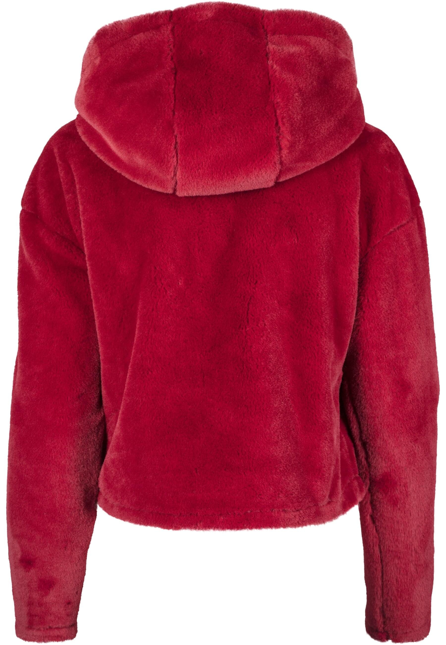 URBAN CLASSICS Rundhalspullover »Urban Classics Damen Ladies Oversize Short Teddy Hoody«, (1 tlg.)