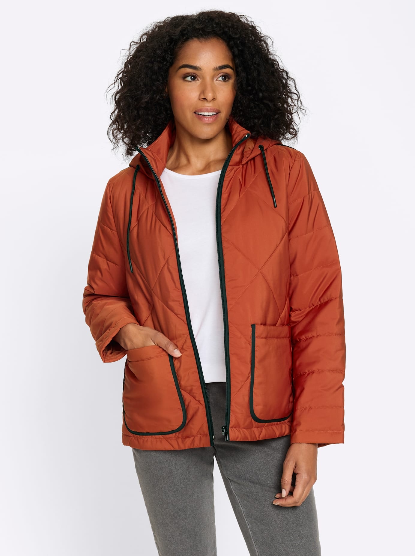 Classic Basics Steppjacke mit Kapuze