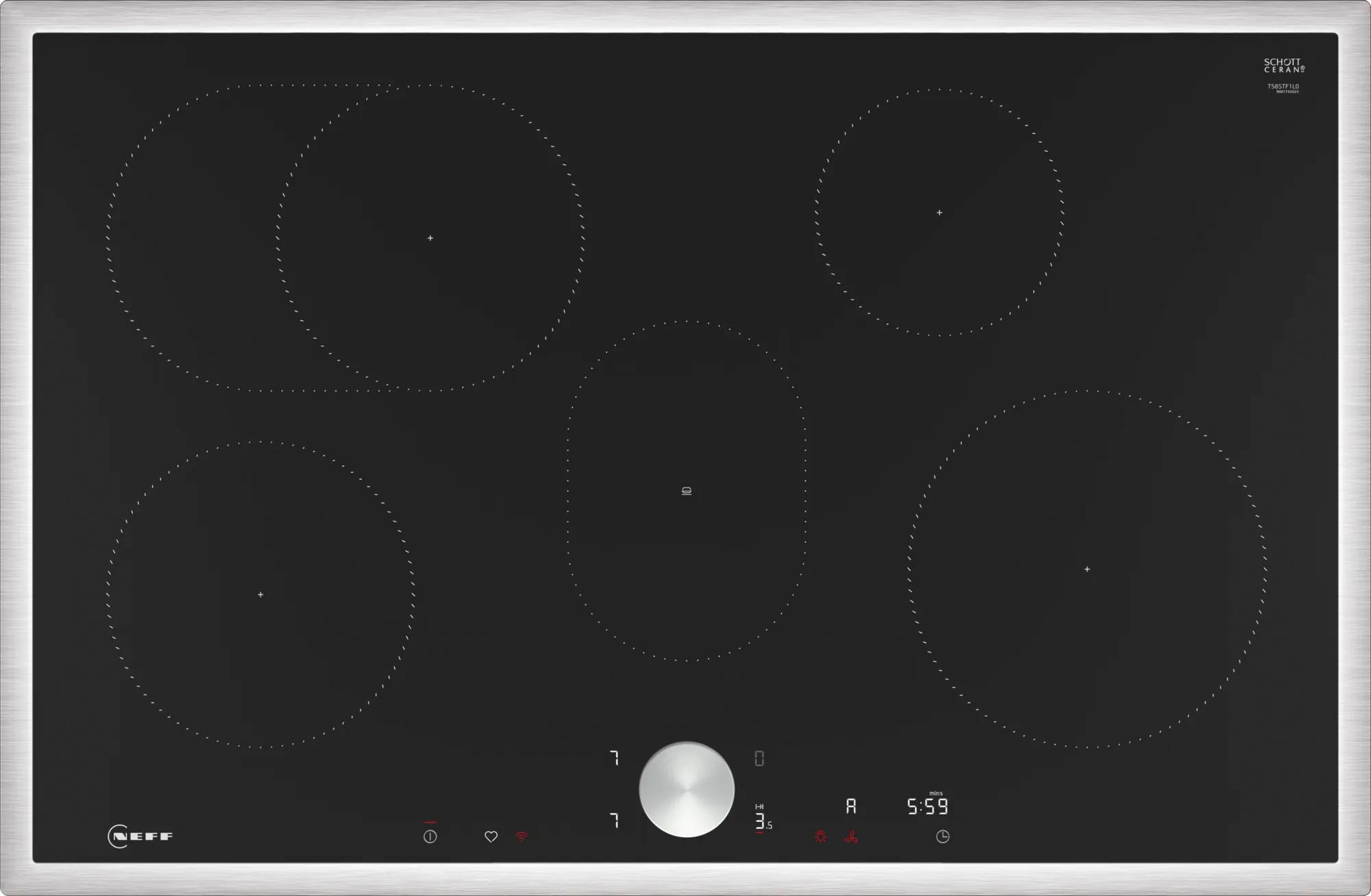 NEFF Induktions-Kochfeld "T58STF1L0" mit intuitiver Twist Pad Bedienung günstig online kaufen