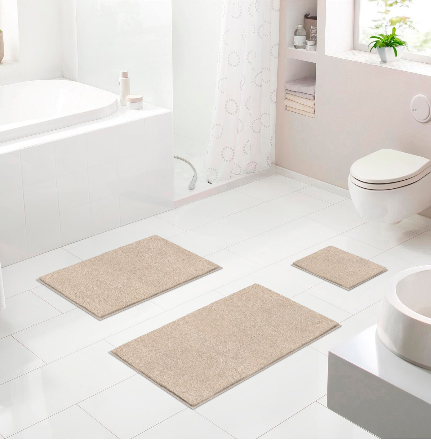 Badematte GRUND, beige, Badematten