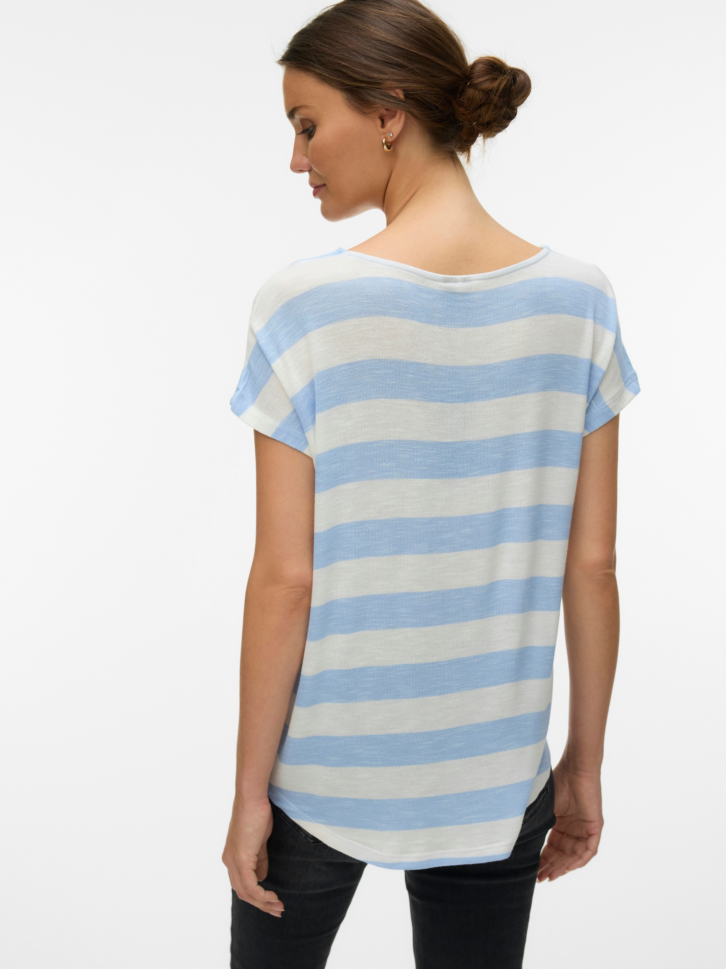 Vero Moda Kurzarmshirt "VMWIDE STRIPE SL TOP GA JRS NOOS" Viskosemischung günstig online kaufen