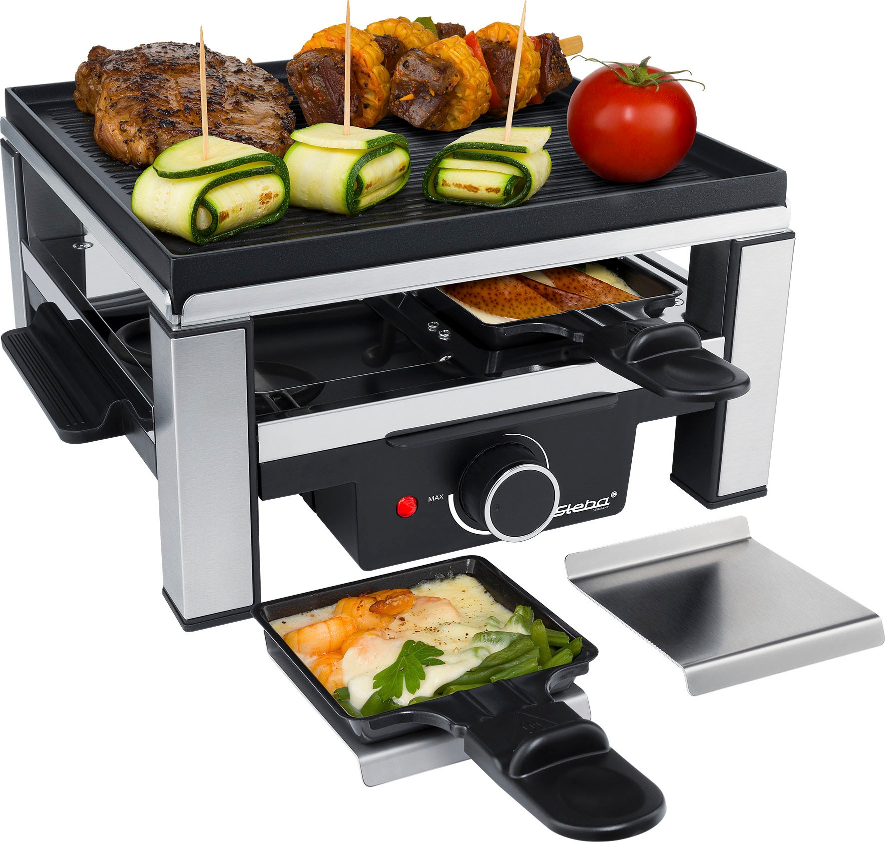 Steba Raclette "RC 104" 4 Stk. Raclettepfännchen 900 W günstig online kaufen