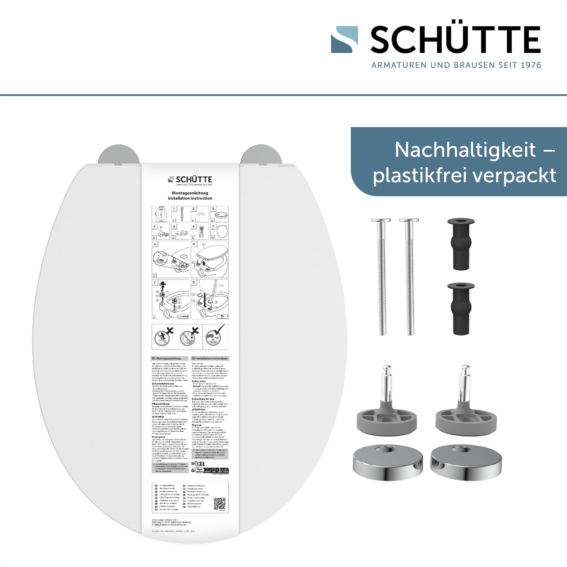 Schütte WC-Sitz »WHITE«, aus Kunststoff, mit Absenkautomatik und Schnellverschluss