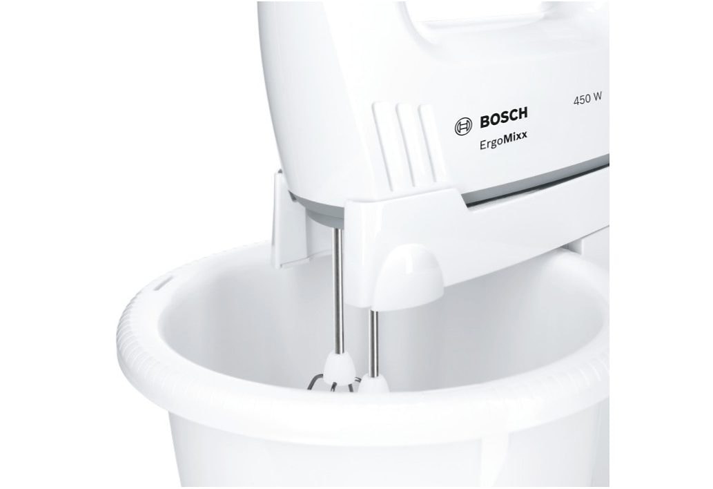 BOSCH Handmixer »ErgoMixx MFQ36460«, 450 W, 2 Rührbesen, 2 Edelstahl-Knethaken, Rührschüssel plus Halterung