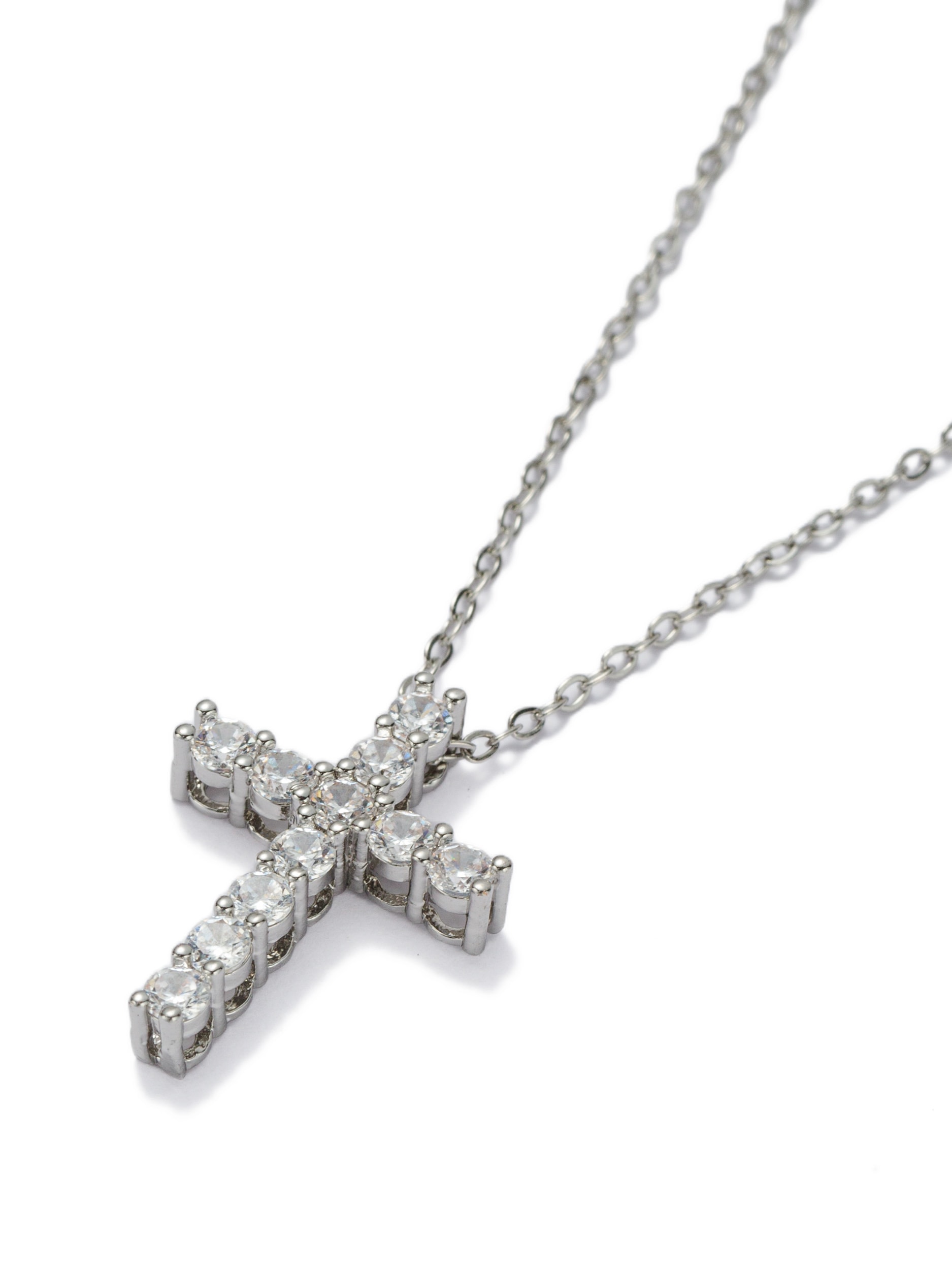 Aniston JEWELRY & WATCHES Kette mit Anhänger »Schmuck Geschenk Kupfer Halsschmuck Halskette Kreuzanhänger« Made in Germany - mit Glasstein