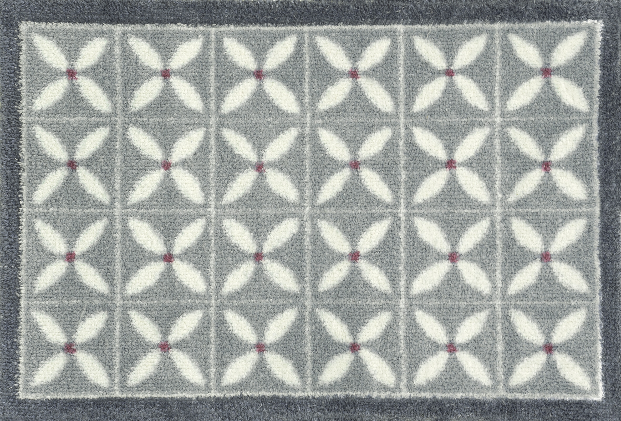 Turtle Mat Fußmatte "Flower Fields Grey" rechteckig 9 mm Höhe günstig online kaufen