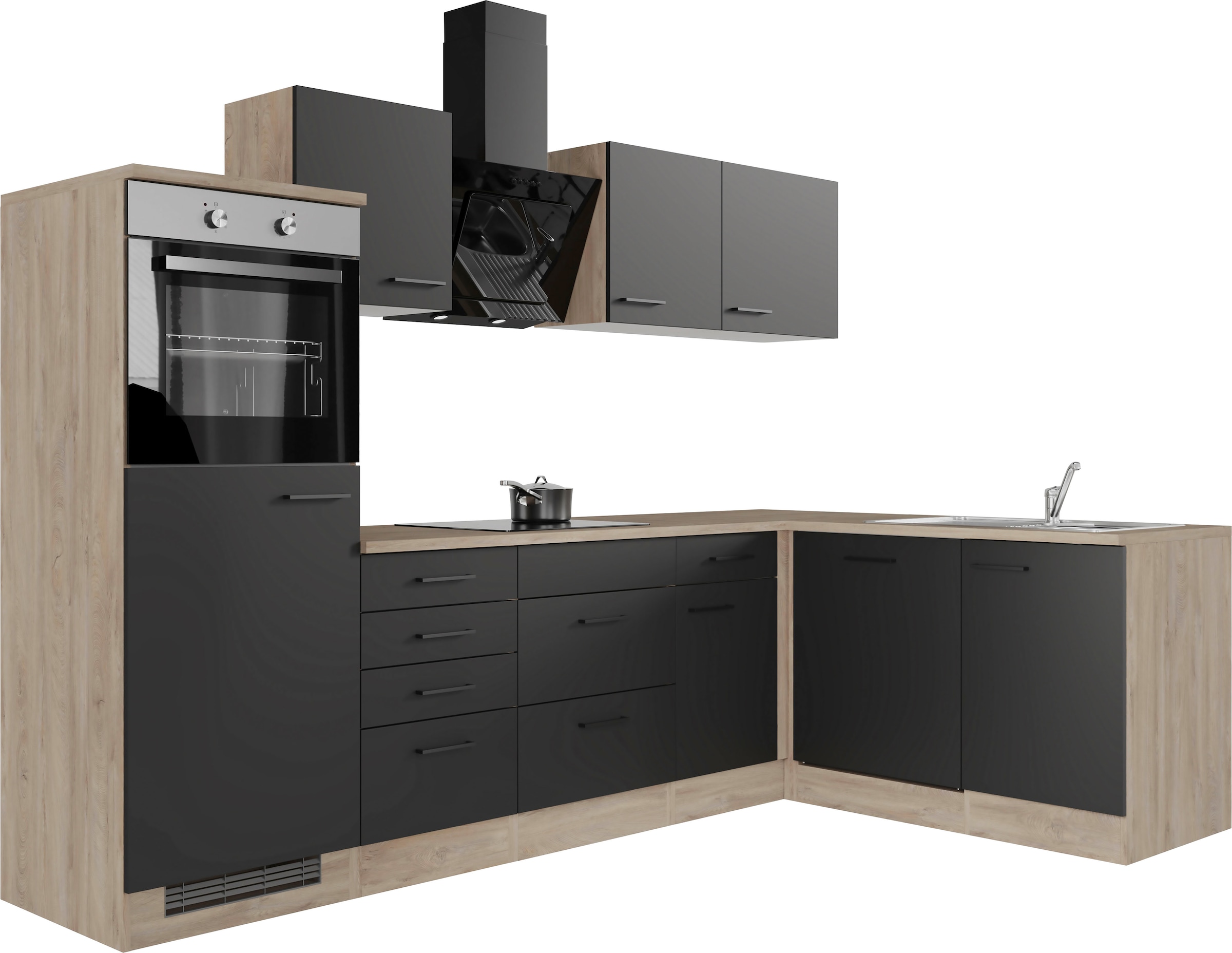 Flex-Well Küche »Capri«, mit E-Geräten ohne und 280x170 Gesamtbreite cm | erhältlich, BAUR