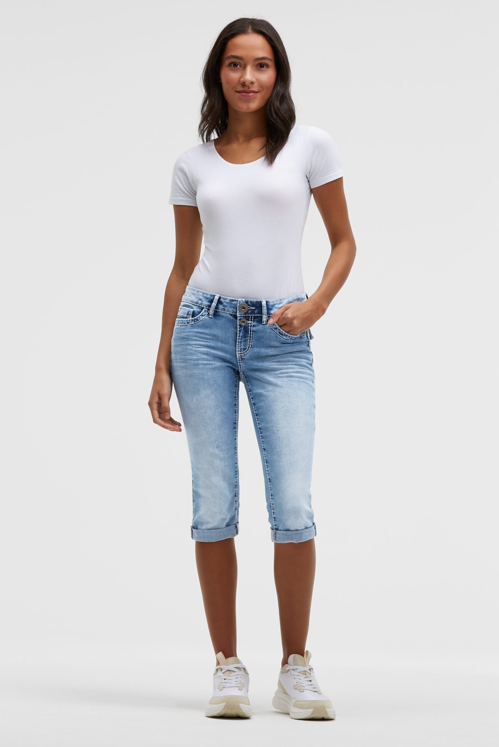 SOCCX Regular-fit-Jeans mit Turn-Up Saum