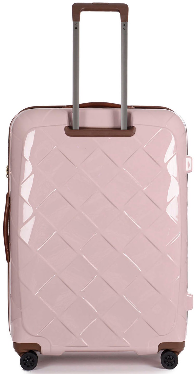 Stratic Hartschalen-Trolley »Leather&More L, rose«, 4 Rollen, Reisekoffer großer Koffer Aufgabegepäck TSA-Zahlenschloss