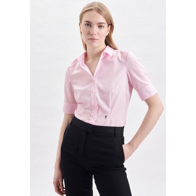 seidensticker Hemdbluse »Schwarze Rose«, Kurzarm Kragen Uni bestellen | BAUR