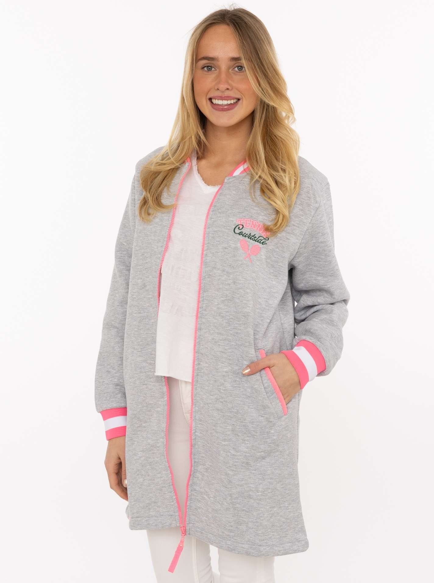 Zwillingsherz Kurzmantel ""Courtside"" Stickerei,Reßverschluß, elastische B günstig online kaufen