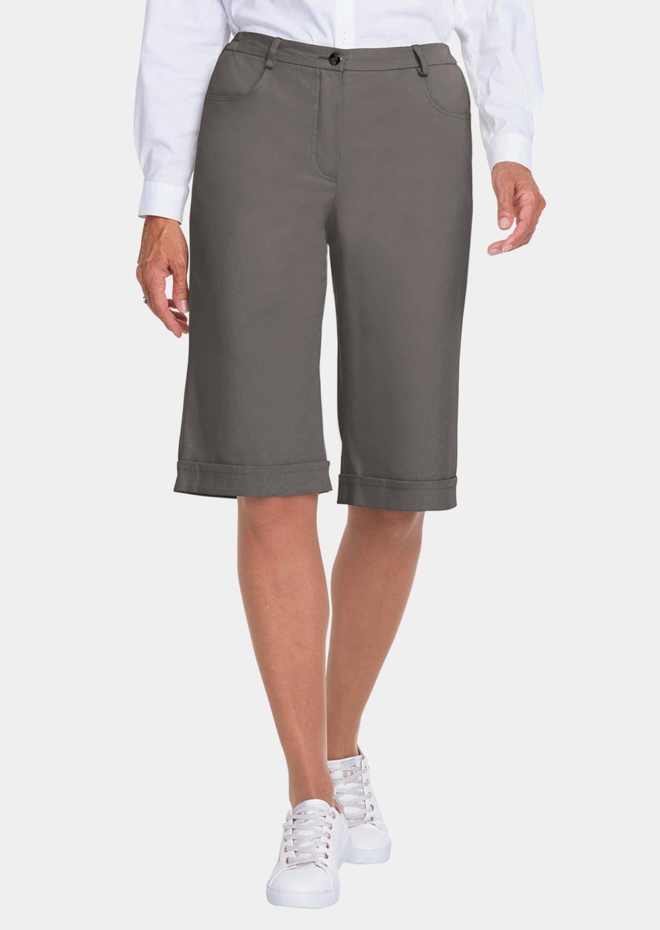 GOLDNER 7/8-Hose "Kurzgröße Sportliche Bermuda-Jeanshose Carla" Ohne