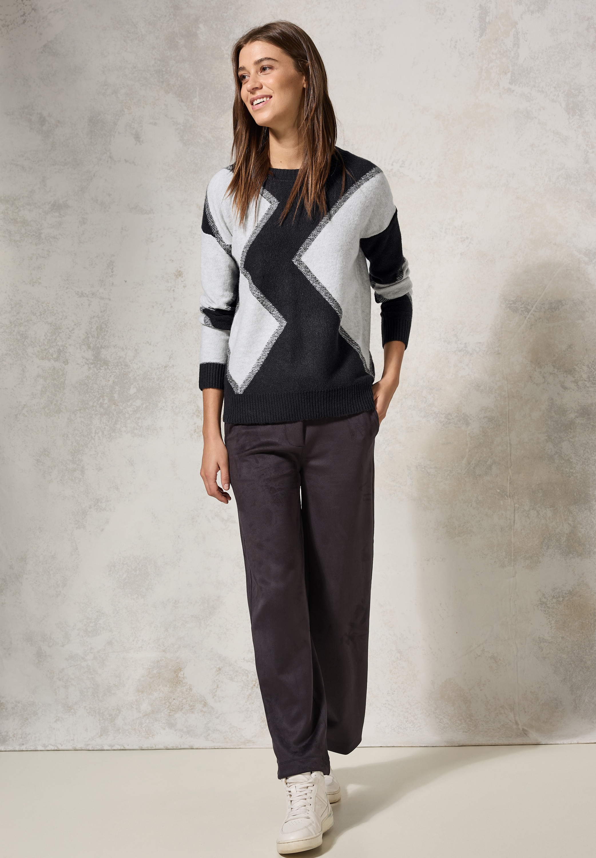 Cecil Strickpullover, mit Rundhalsausschnitt