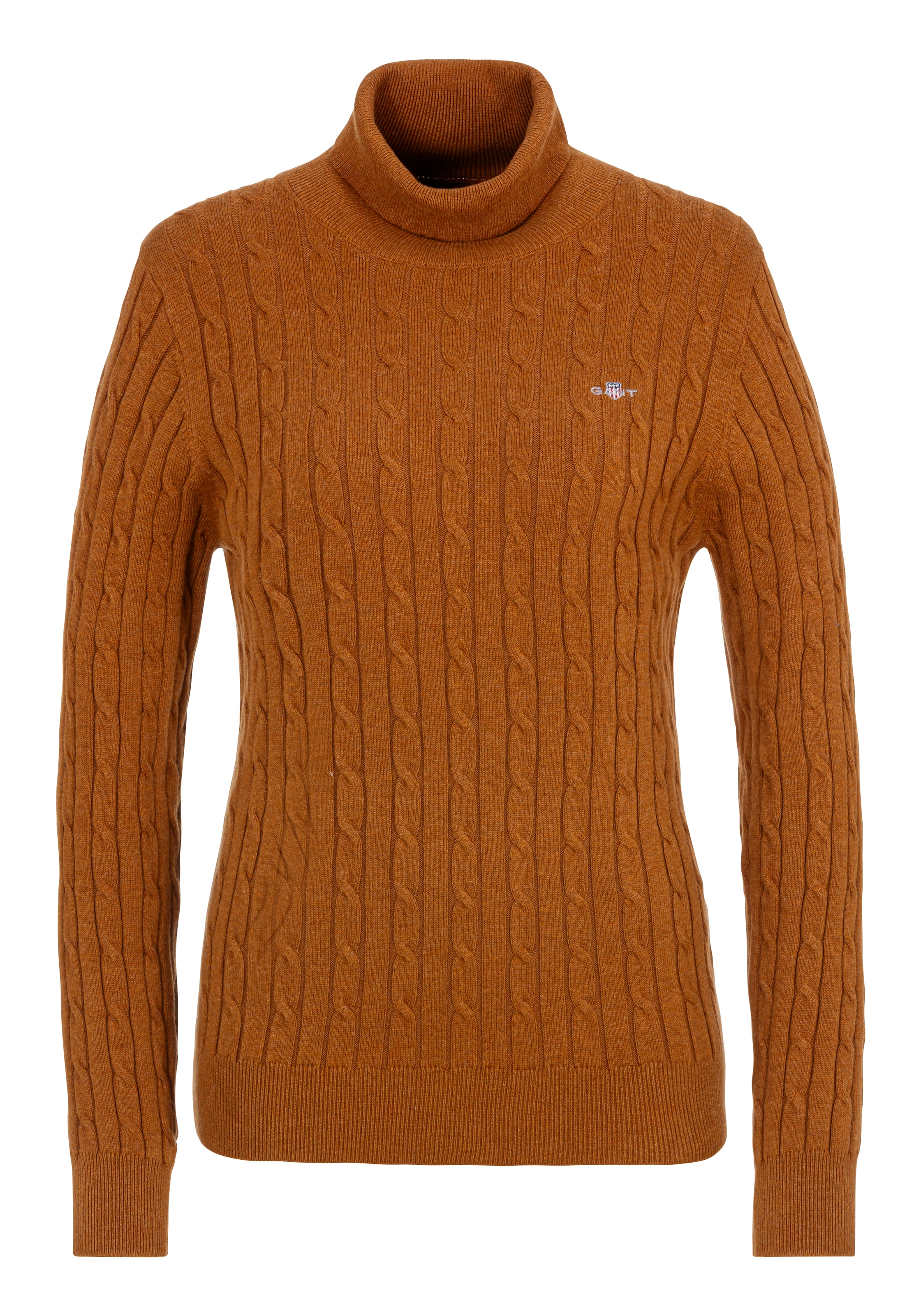 Gant Rollkragenpullover "STRETCH COTTON CABLE TURTLENECK", mit Zopfmuster