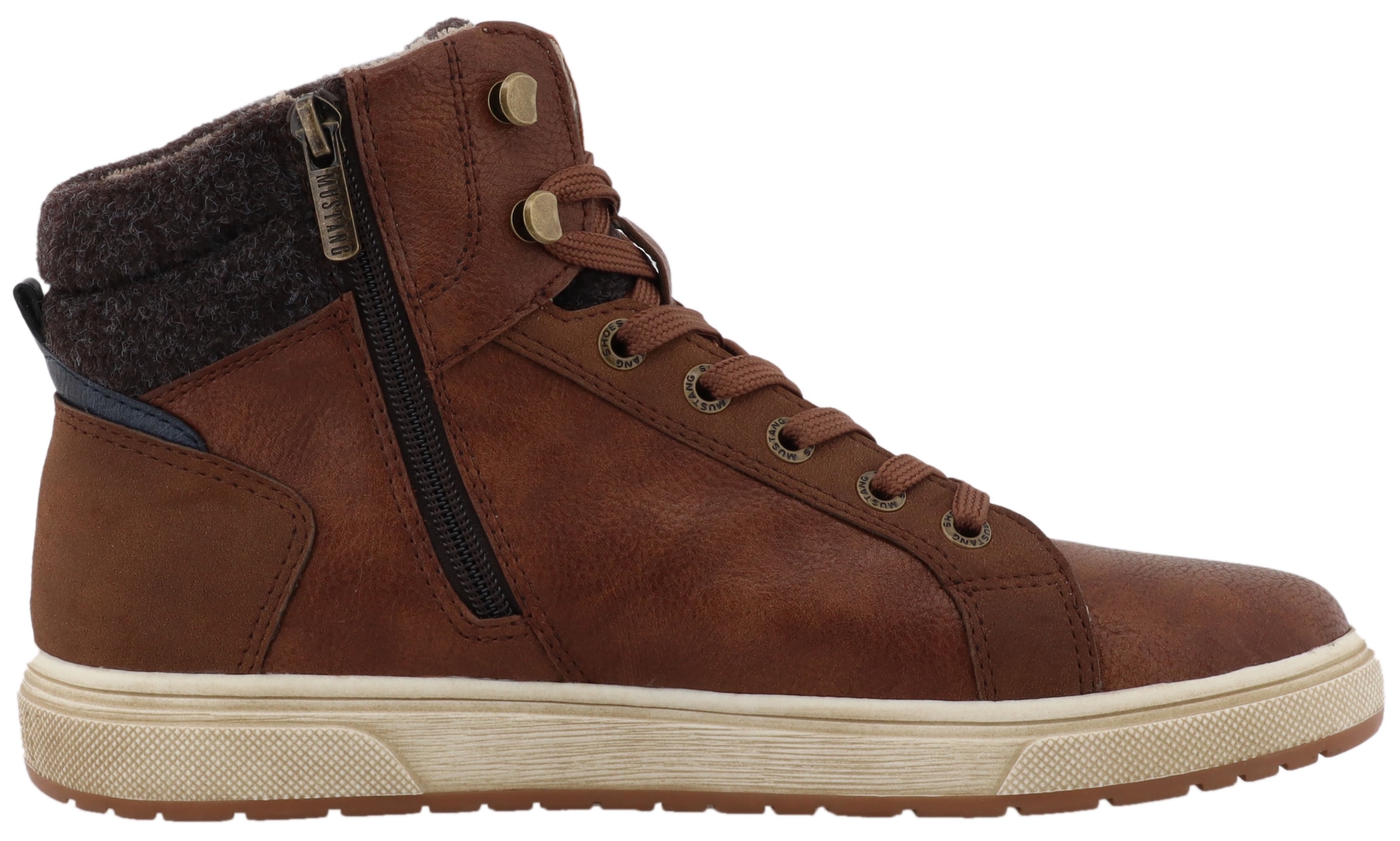 Mustang Shoes Sneaker »Merian«  High Top Sneaker, Schnürboots mit Reißverschluss