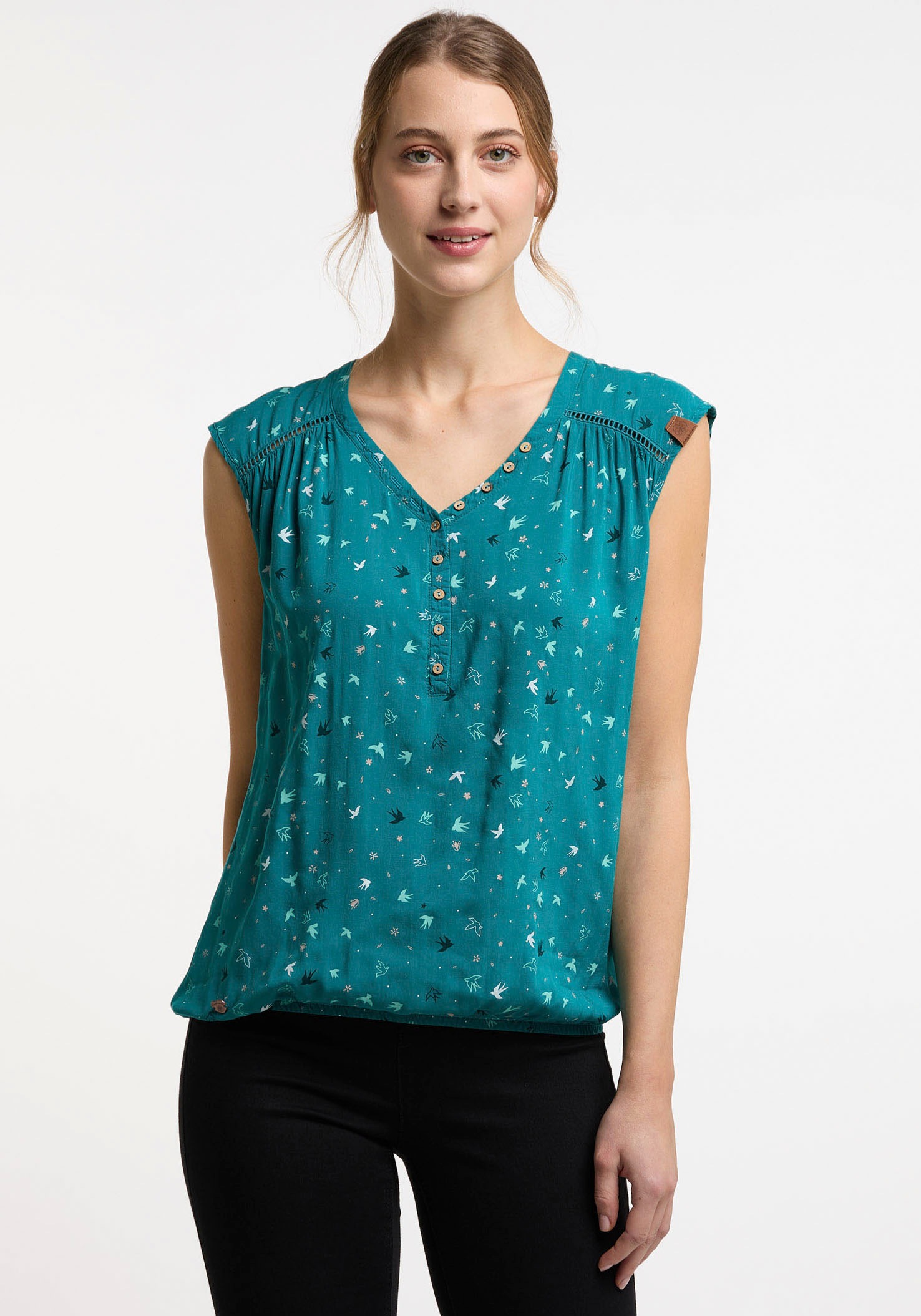 Ragwear Blusenshirt »SALTTY A«, Design trendigem online | im All-Over Print BAUR bestellen
