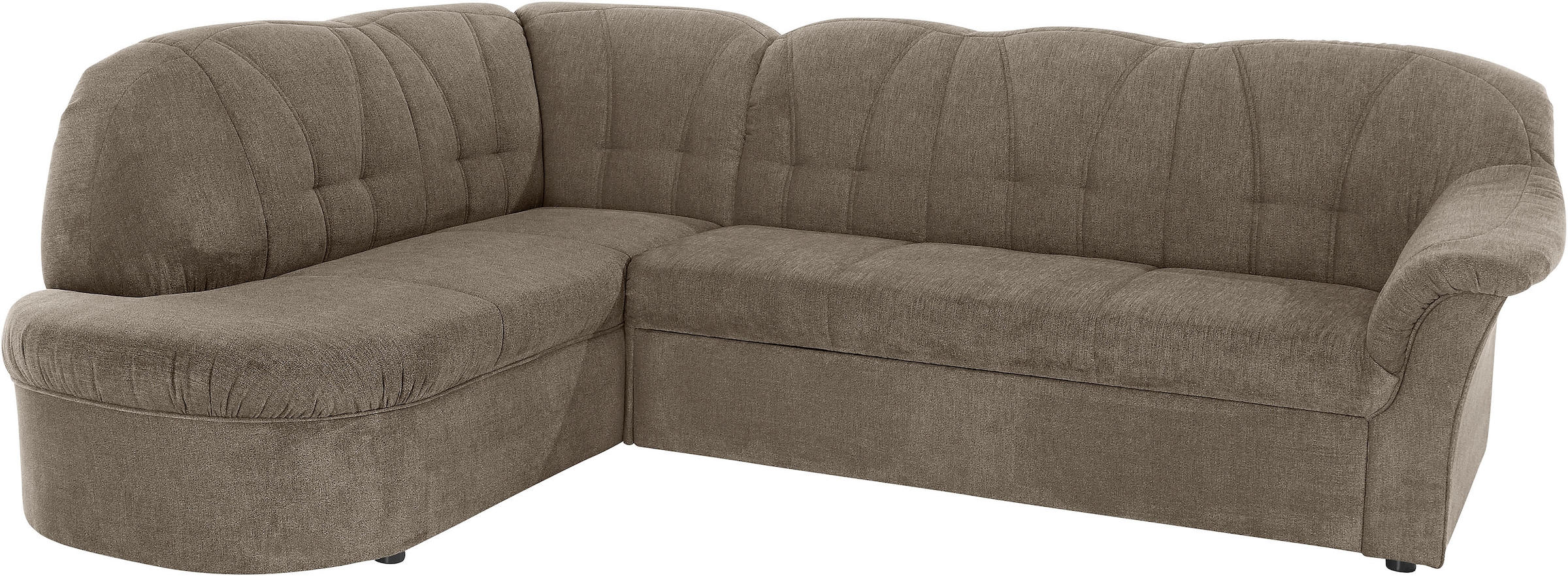 DOMO collection Ecksofa »Pegnitz, elegante Rückensteppung, zeitlose Formensprache, L-Form«, wahlweise mit Bettfunktion