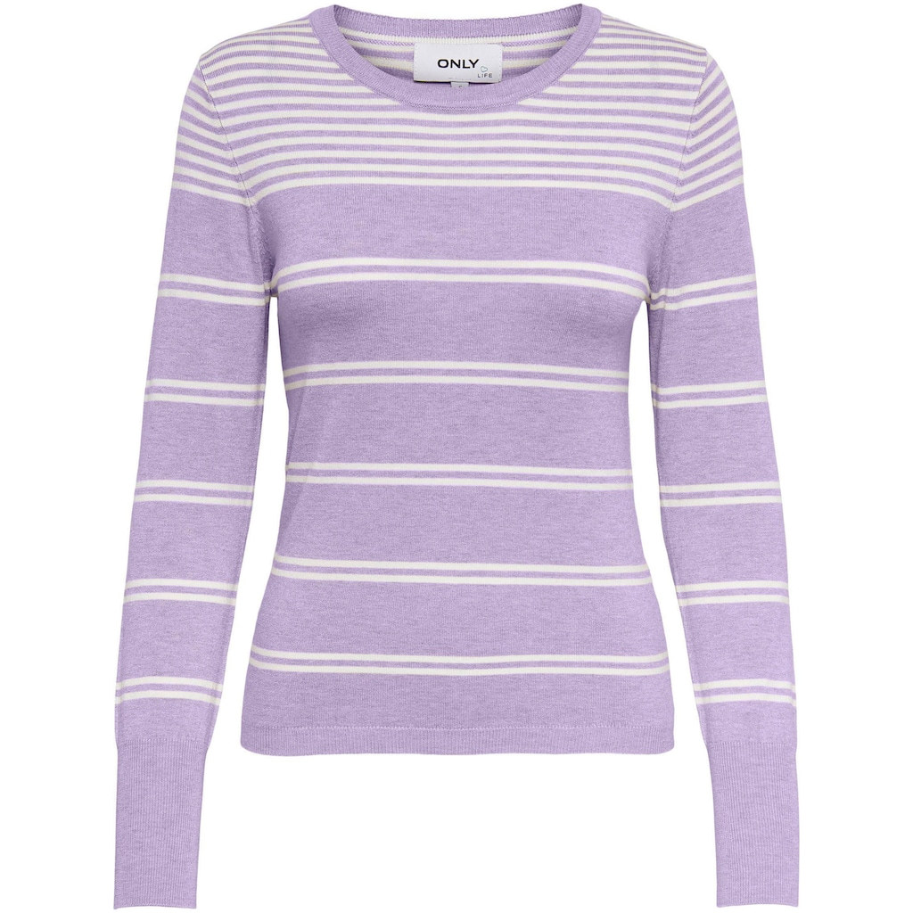 ONLY Rundhalspullover »ONLJULIE LIFE LS O-NECK STRIPE CC KNT« NH8983 ONLY Rundhalspullover »ONLJULIE LIFE LS O-NECK STRIPE CC KNT« NH8983