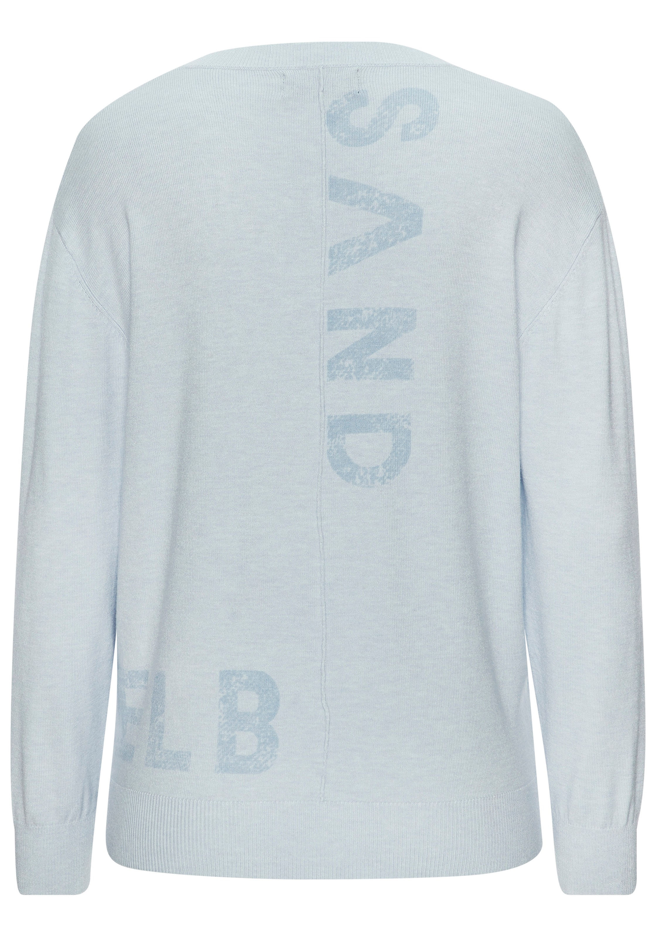 Elbsand V-Ausschnitt-Pullover, aus hochwertigem Strick mit eingestricktem Logo
