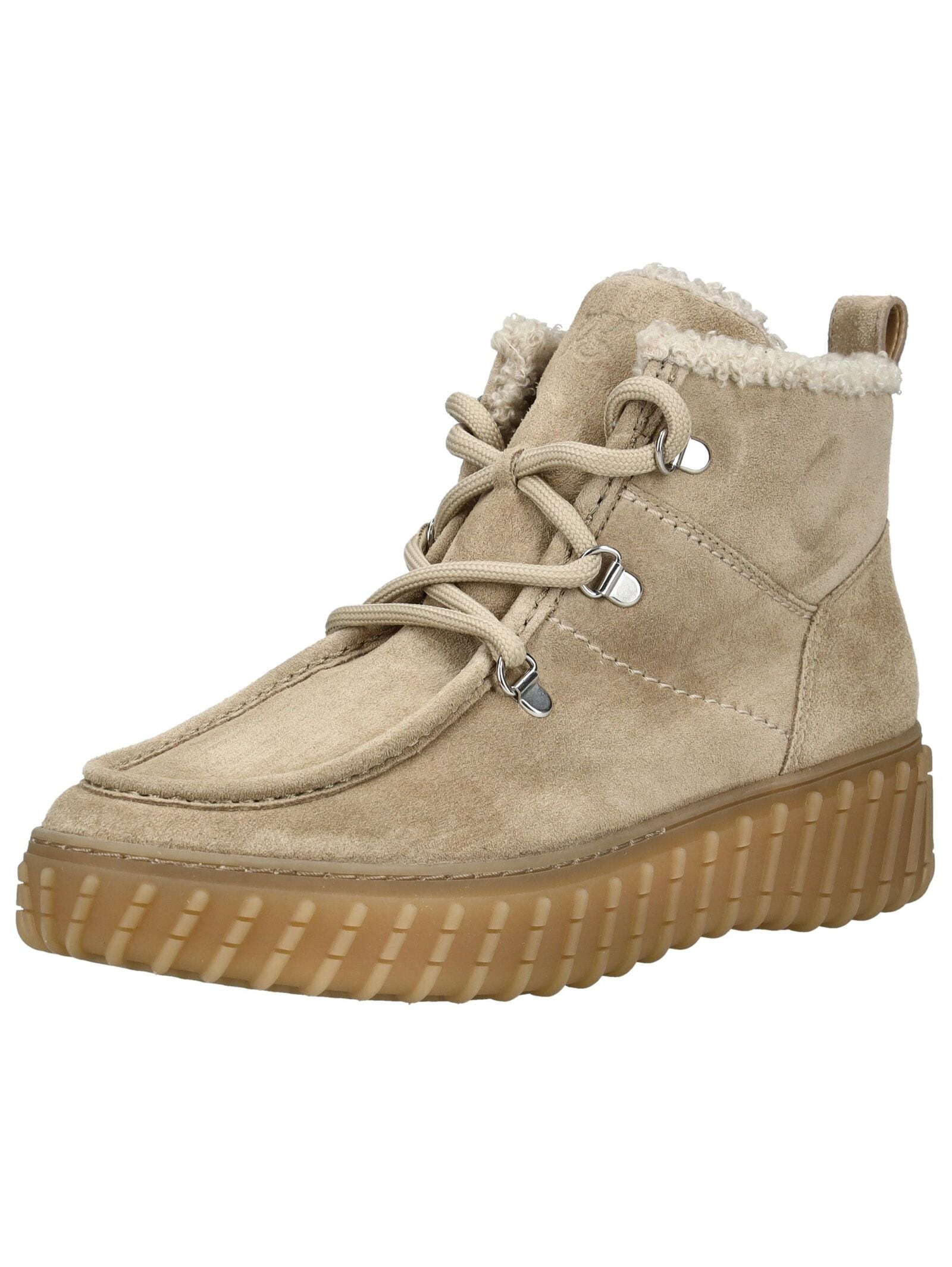 Paul Green Schnürstiefelette "Paul Green Stiefelette Veloursleder" günstig online kaufen