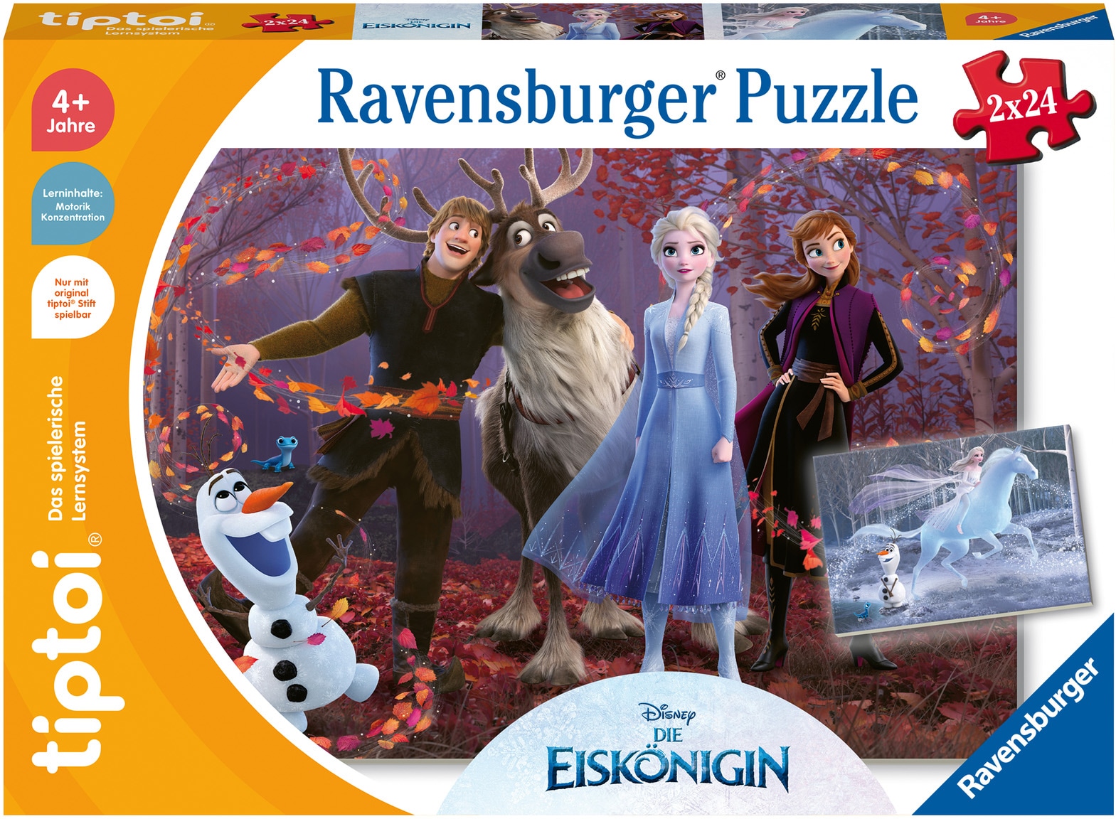 Puzzle »tiptoi® Puzzle für kleine Entdecker: Disney Die Eiskönigin«, (2 x 24 Teile)...