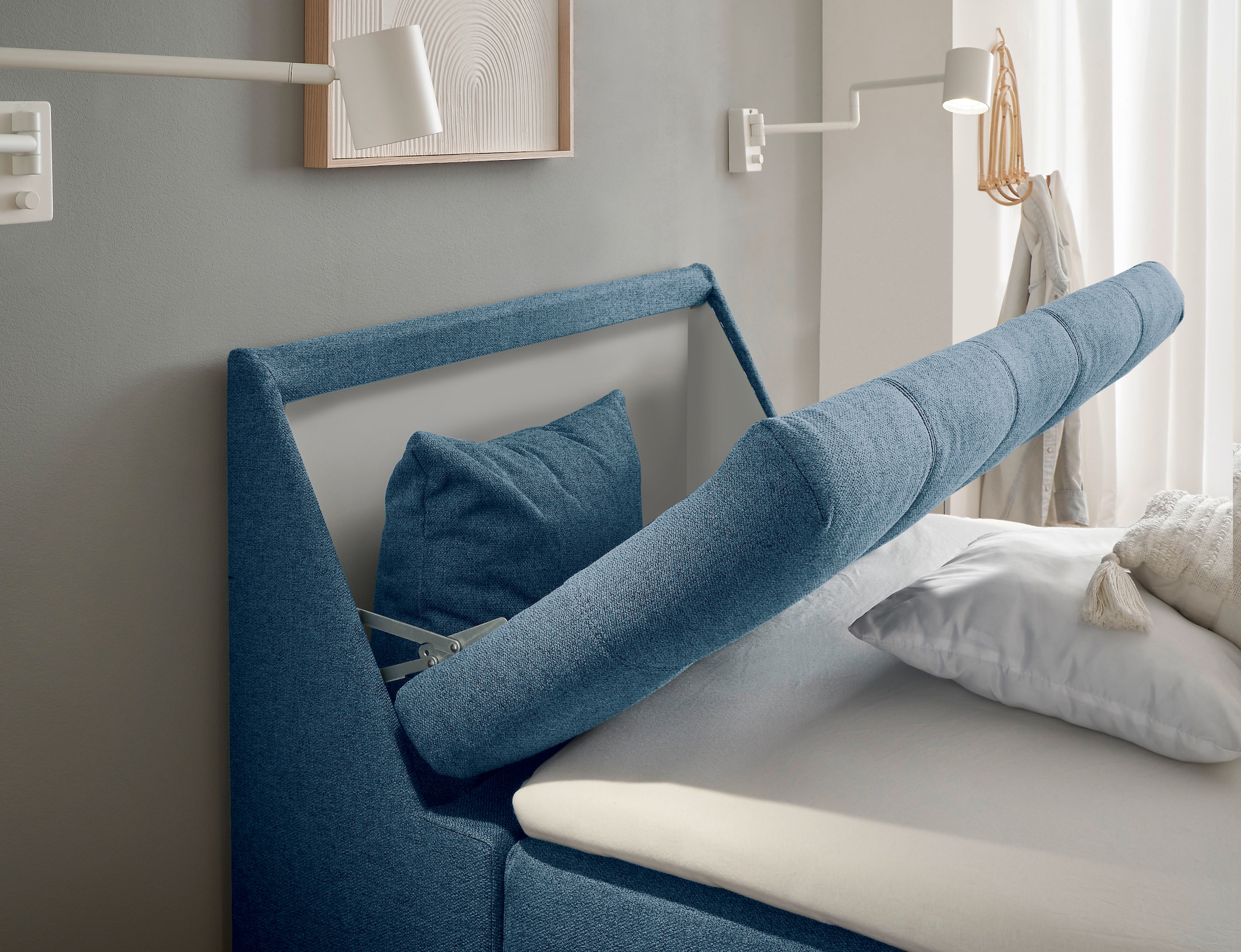 ED EXCITING DESIGN Boxbett »Atlantis« mit Bettkasten und Stauraum im Kopfteil