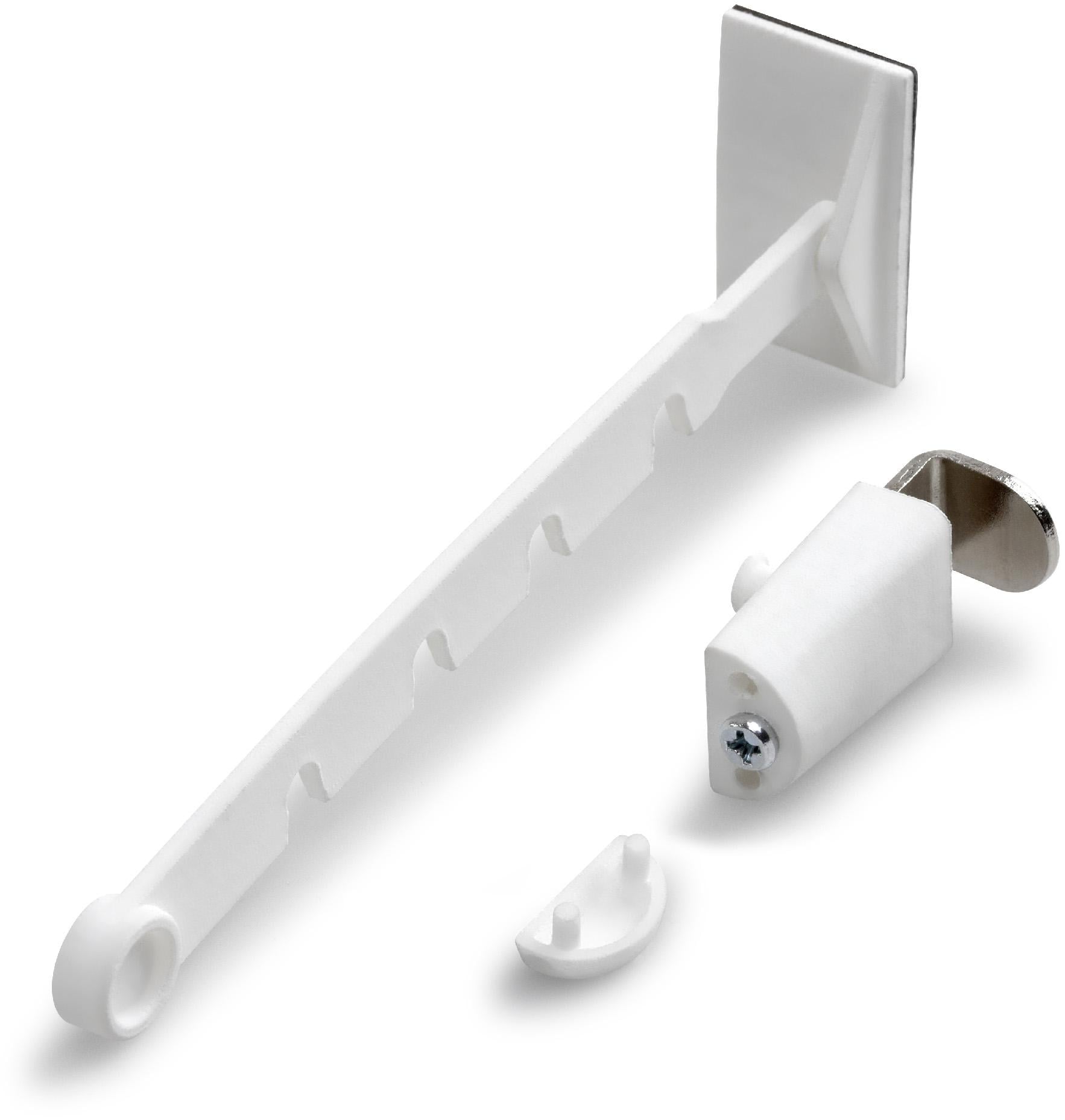 Fensterstopper, B:2cm H:3cm L:12cm, weiß, LICHTBLICK ORIGINAL, Kunststoff, Fensterstopper, "Kippregler", ohne Bohren