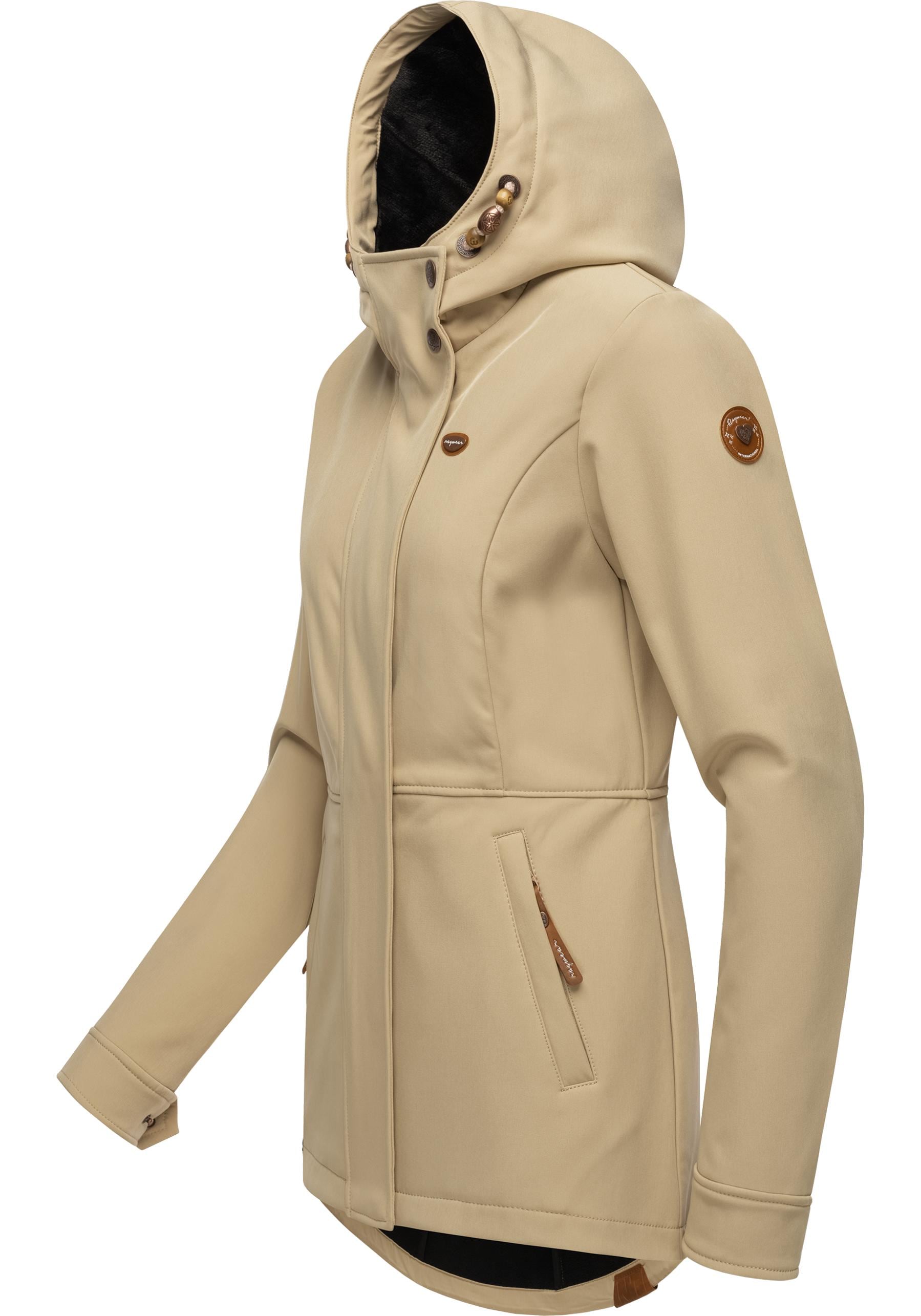 Ragwear Softshelljacke »Yba«, mit Kapuze, sportliche Damen Outdoorjacke mit Kapuze