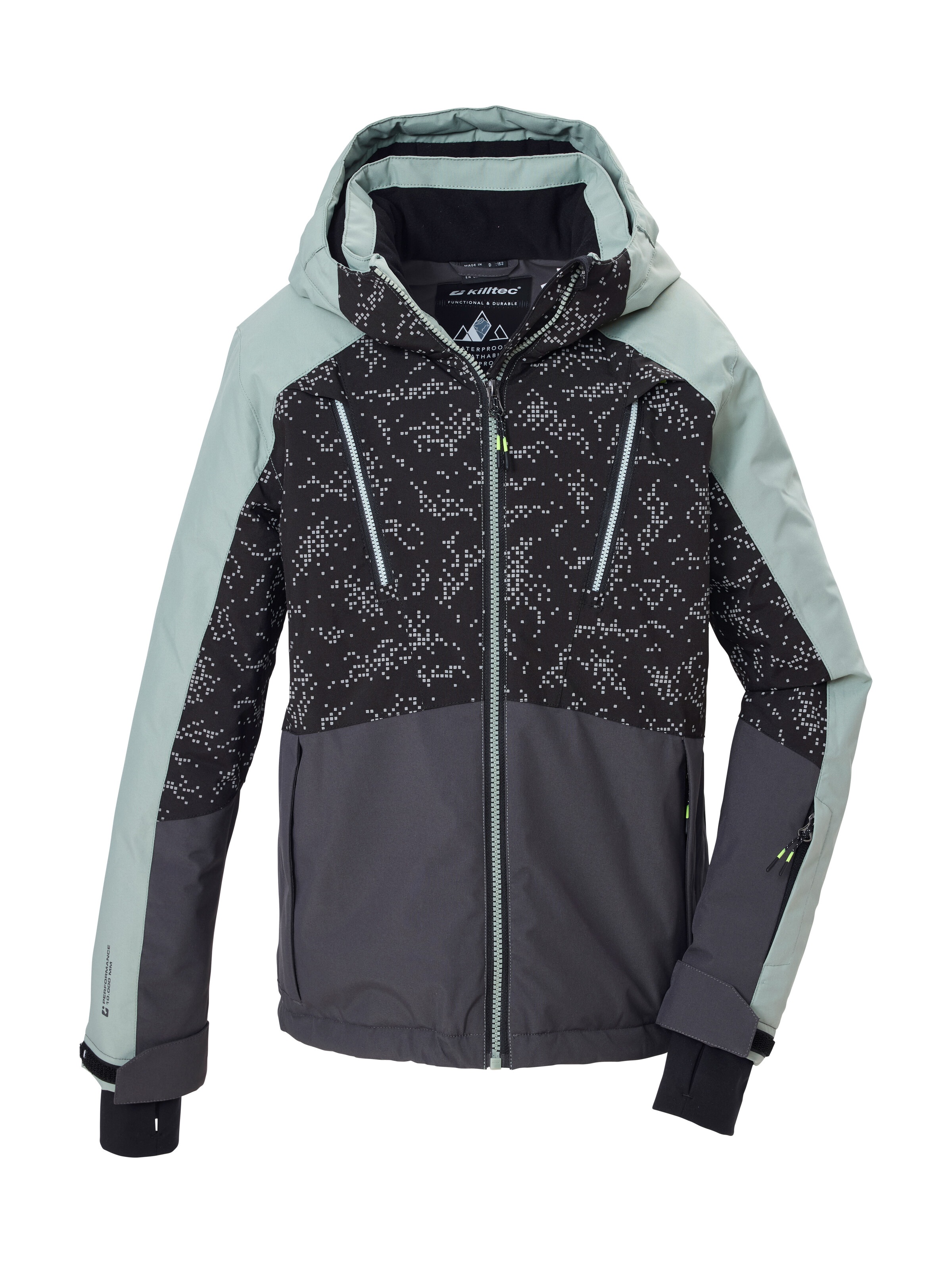 Killtec Skijacke »KSW 208 BYS SKI JCKT« Wind- und wasserdicht, Schneefang, All-over-Print