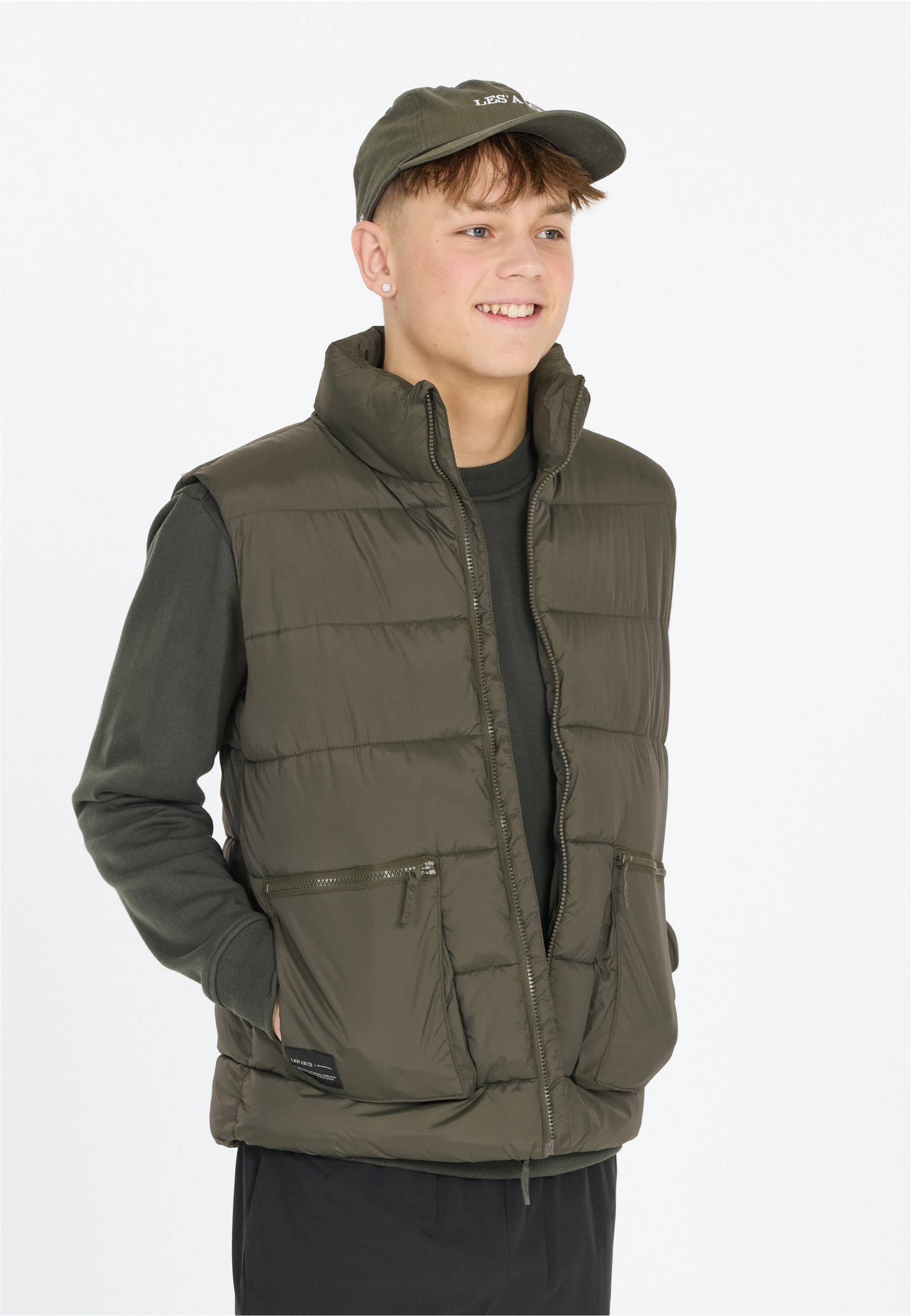 LES'ARCS Kinder Steppweste "Mackod"dunkelgrau, Gr. 140, 100% Polyamid, Westen, mit wasserabweisender Bionic-Finish-Beschichtung