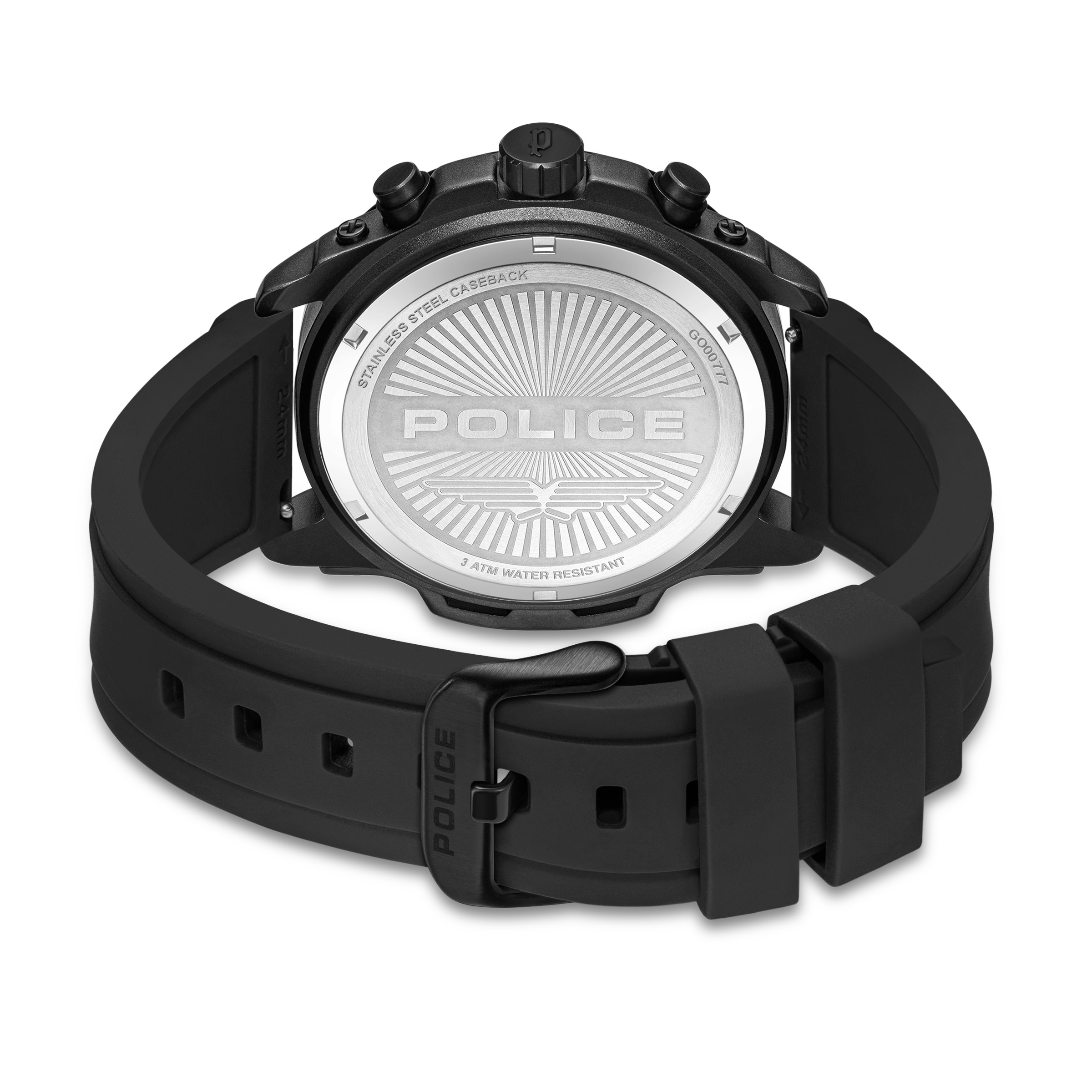 Police Chronograph »Clout Orb« Quarzuhr, Armbanduhr, Herrenuhr, Silikonarmband, analog, Tag