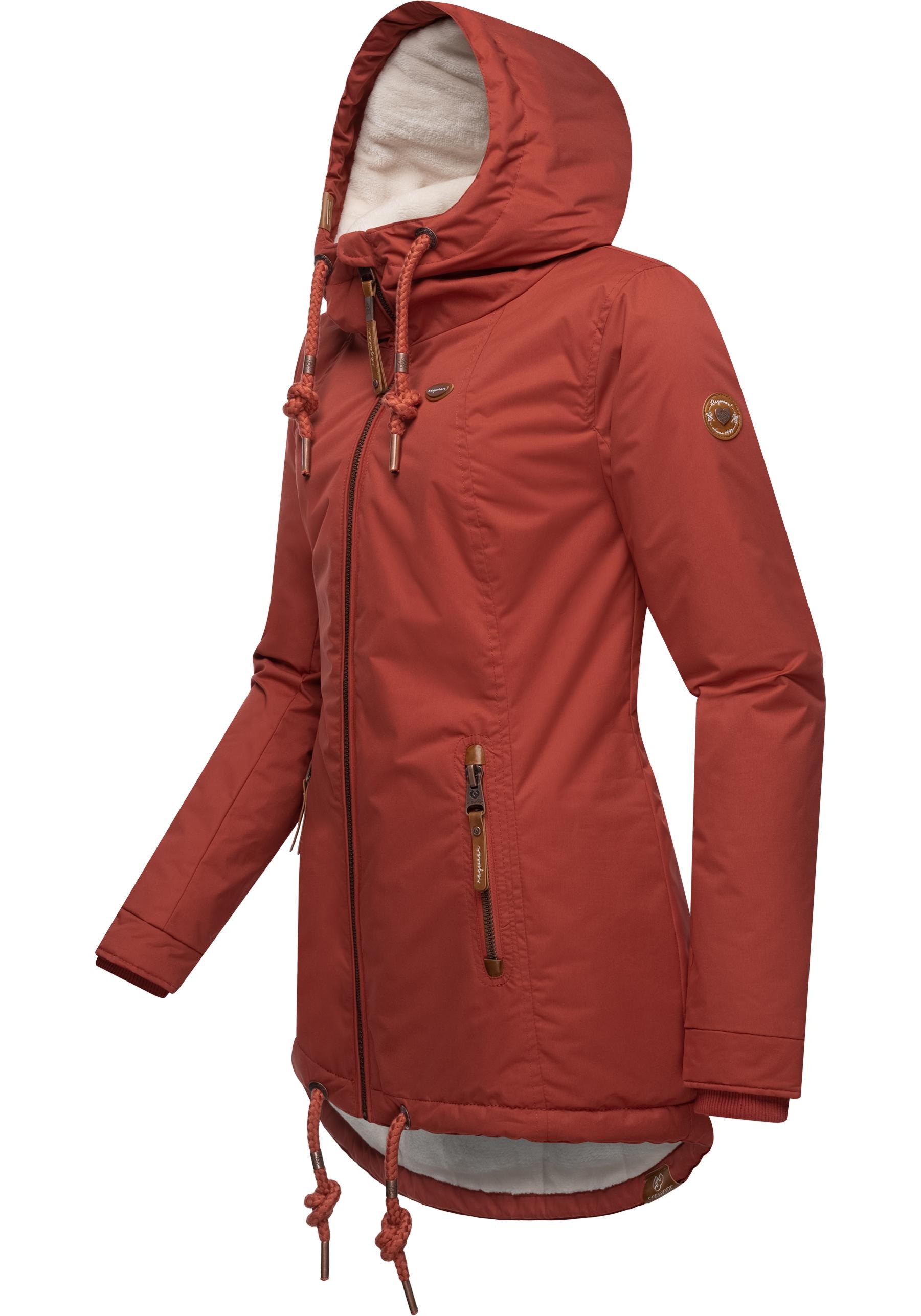 Ragwear Winterjacke »Zuzka Winter«, mit Kapuze, Wasserdichter Winterparka mit Teddyfleece Innenfutter