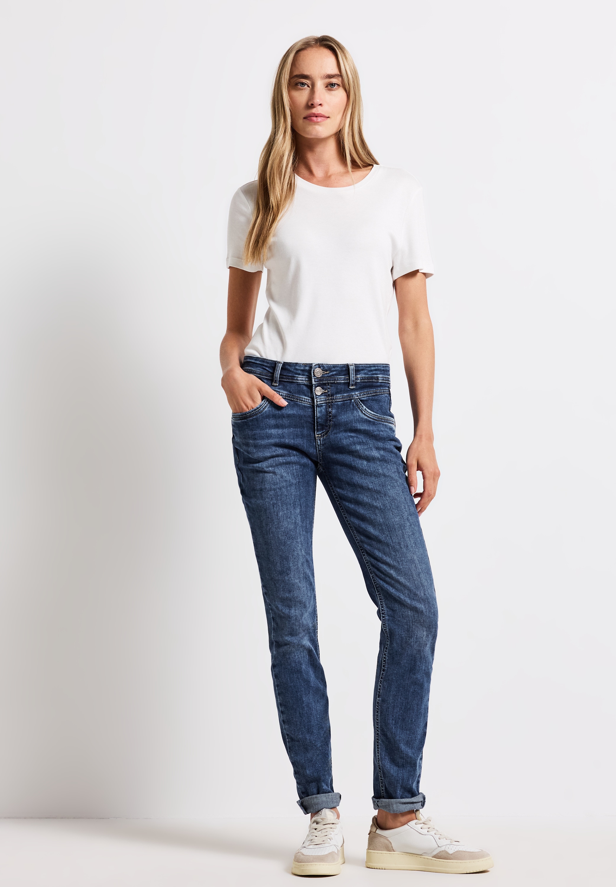 STREET ONE Comfort-fit-Jeans, Middle Waist