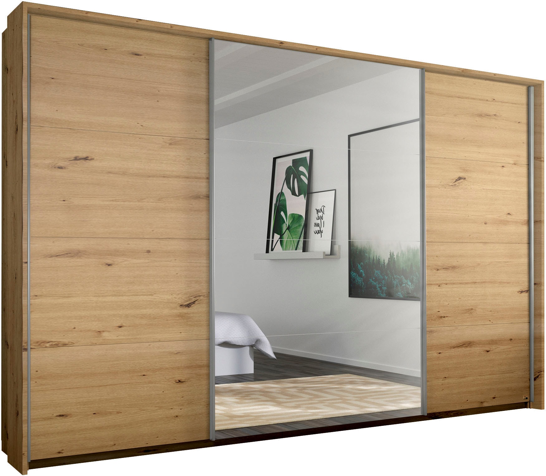 OTTO home Kleiderschrank "Mehrzweckschrank Aktenschrank Möbel Mietswohnung Schlafzimmer CORTONA" erhältlich in Breite 211/278/323/368 cm, Höhe: 214/233 cm, inkl. Passepartout und Zubehör, optionale Beleuchtung MADE IN GERMANY