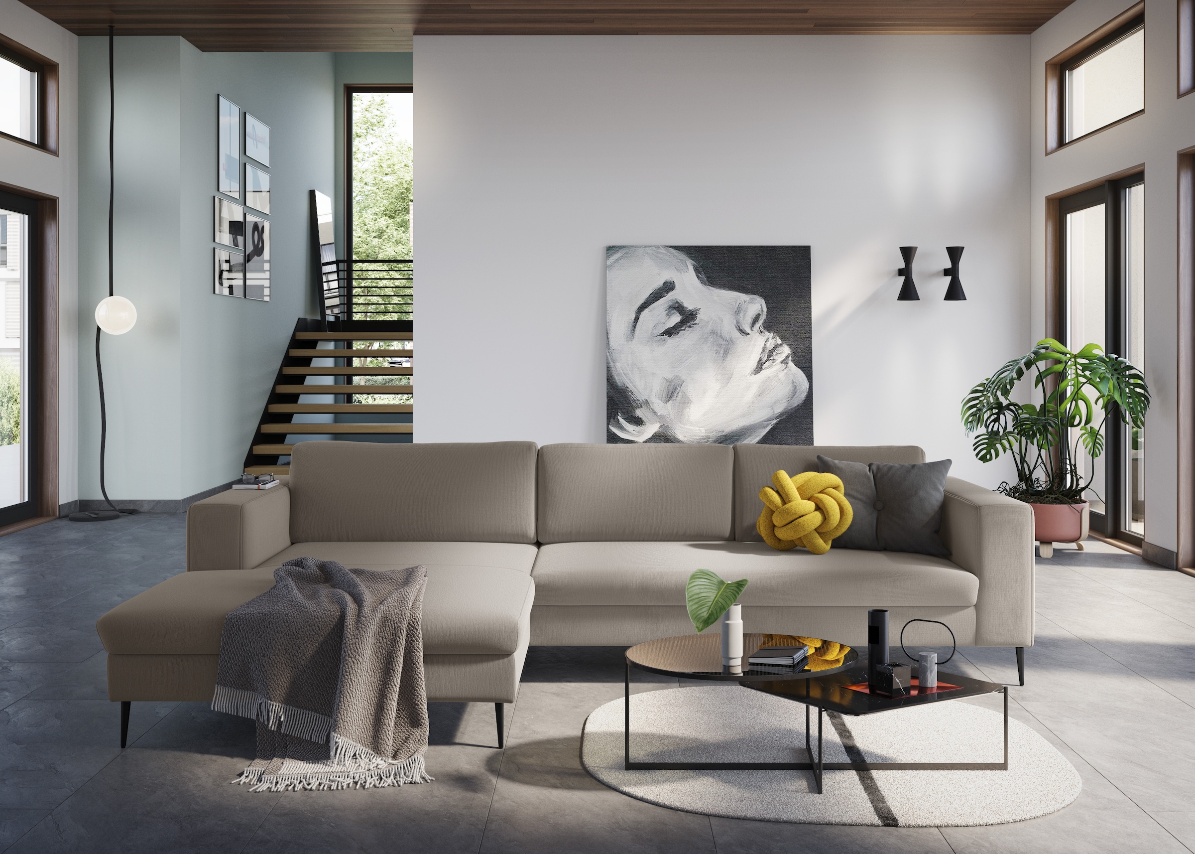 DOMO collection Ecksofa "Modica, zeitlos und elegant, L-Form", moderne Opti günstig online kaufen