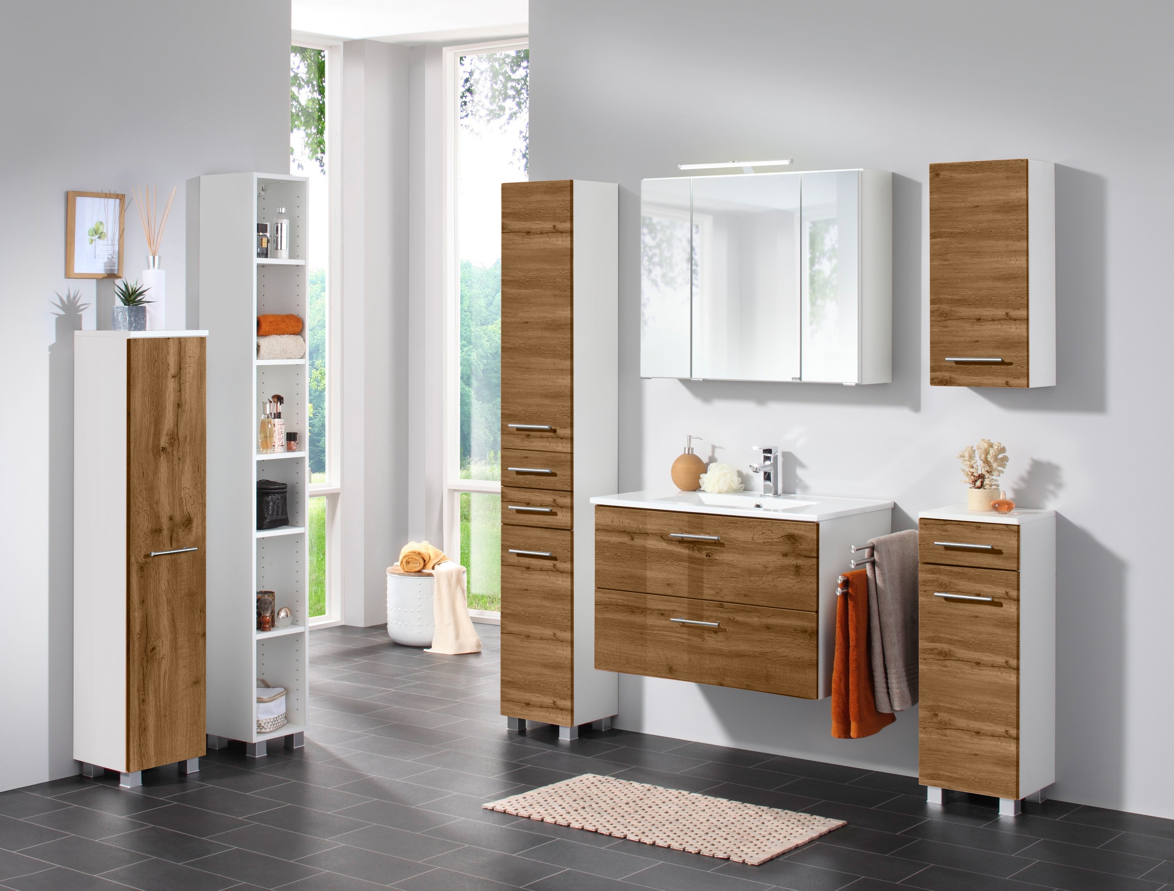 welltime Hochschrank "Trento, verschiedene Ausführungen und Farben" Badmöbe günstig online kaufen