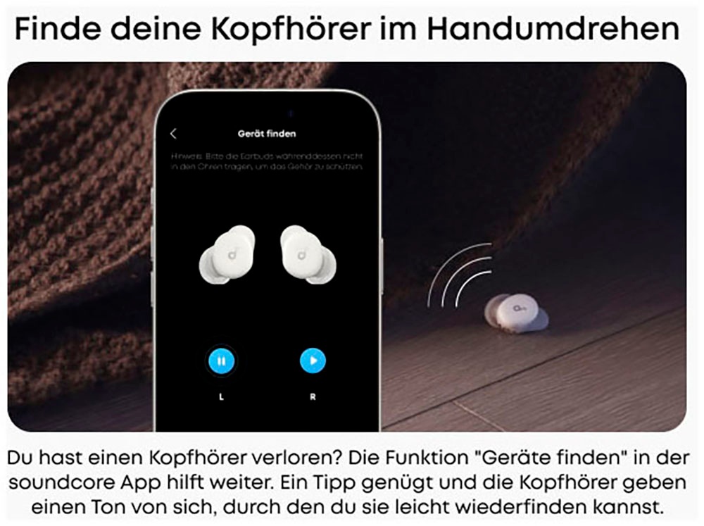 Anker In-Ear-Kopfhörer »Soundcore Sleep A30« Bluetooth Active Noise Cancelling (ANC)